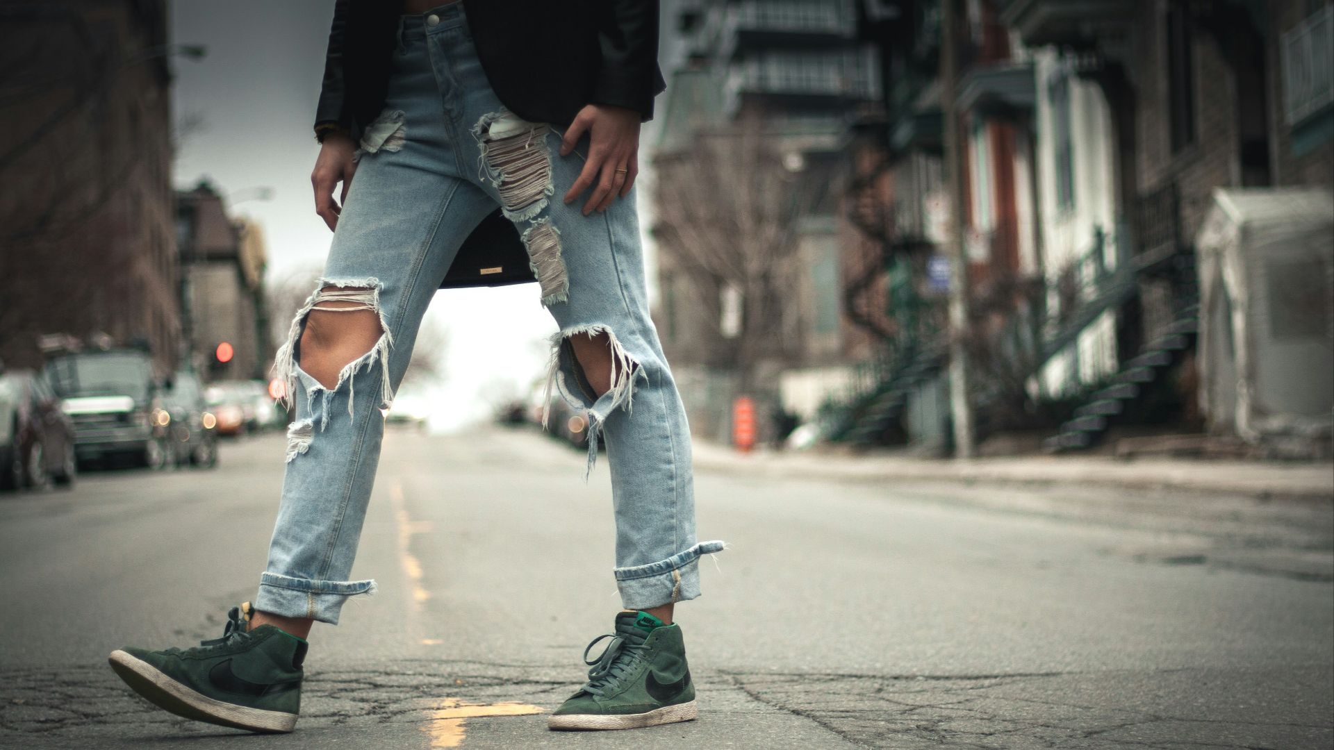 person crossing street
