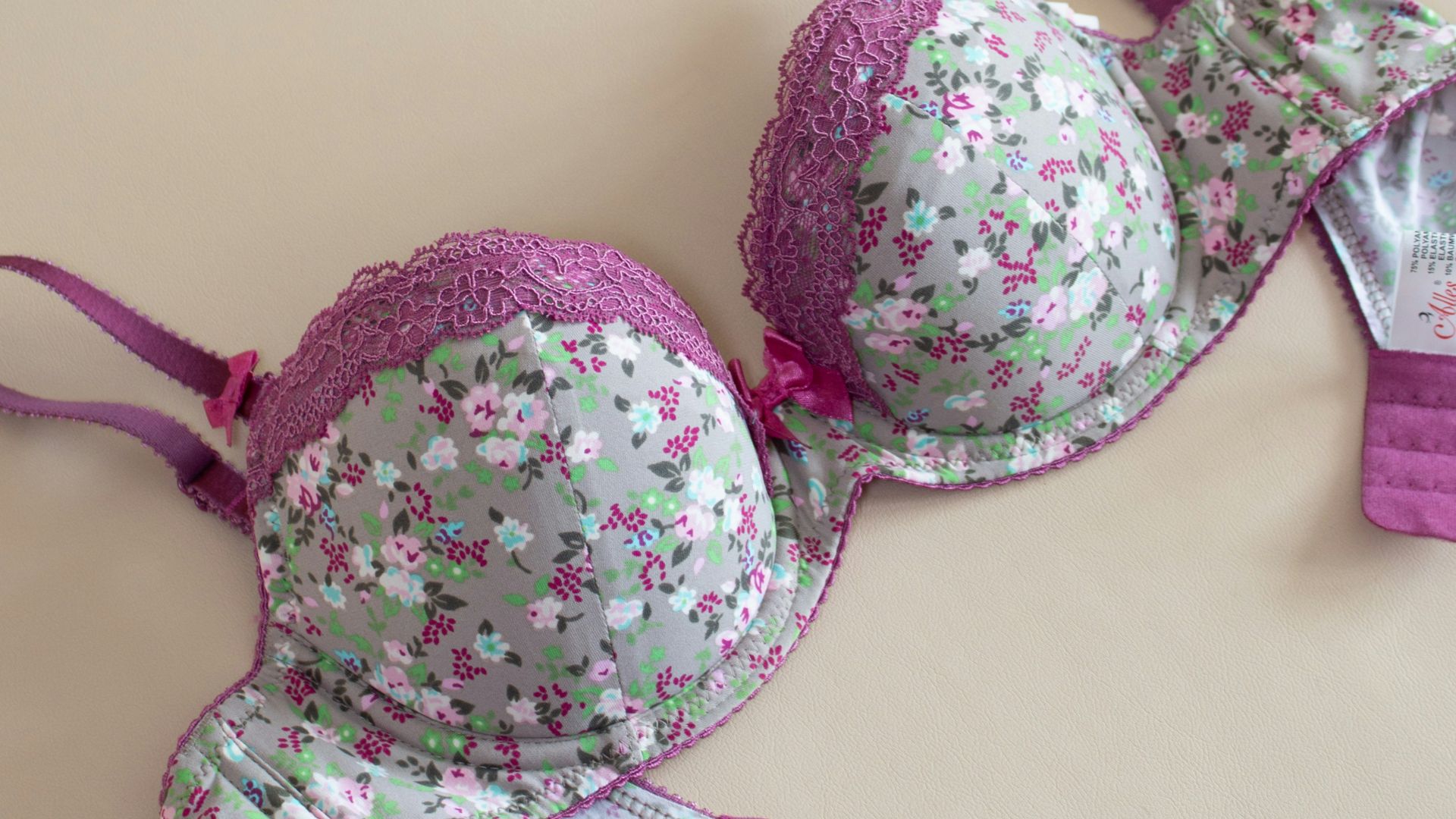 a close up of a bra on a table