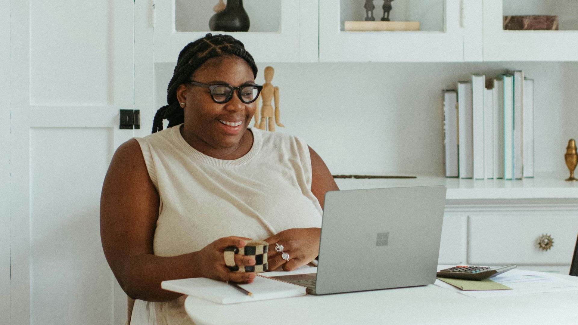 a person sitting in a room