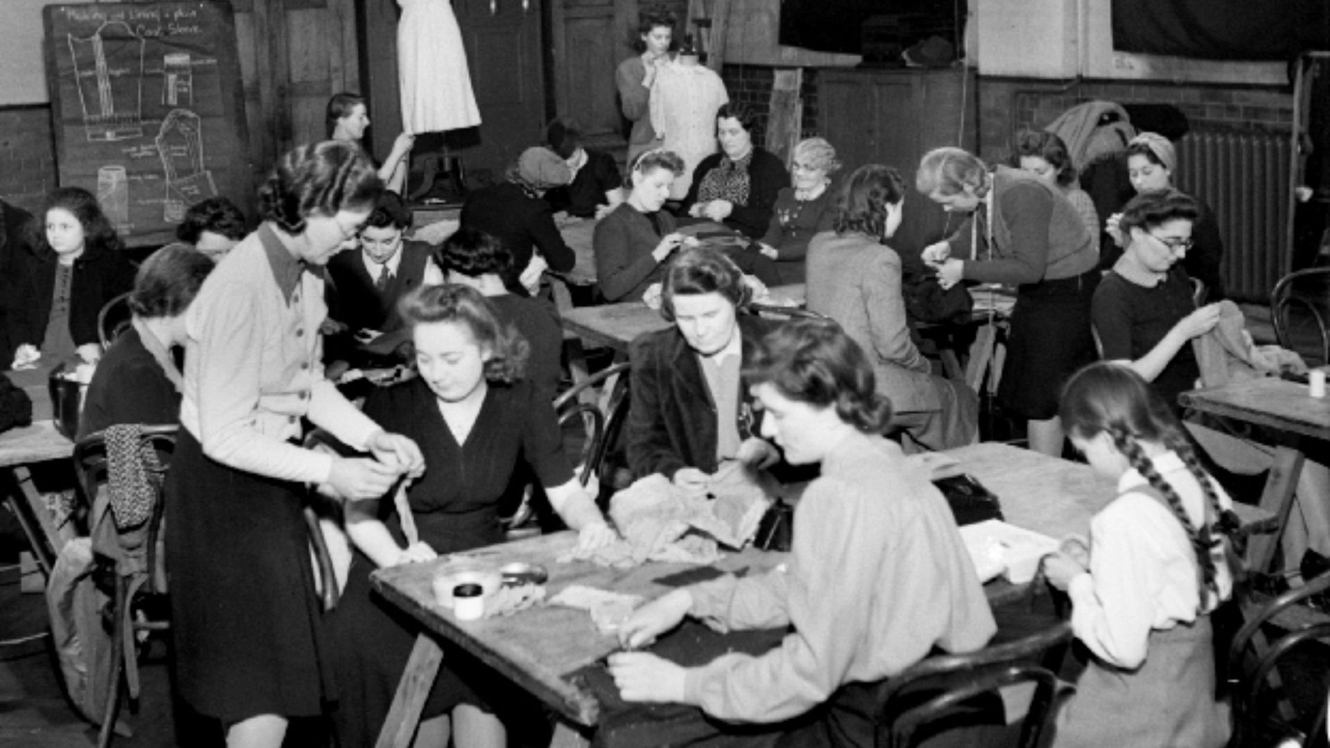 File:Figure 3. Dress-making class during WWII (1943).jpg