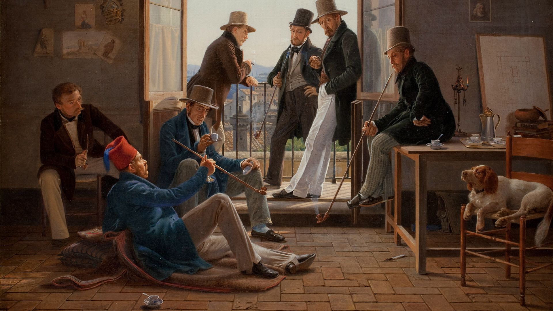 File:Constantin Hansen, Et selskab af danske kunstnere i Rom, 1837, KMS3236, SMK.jpg