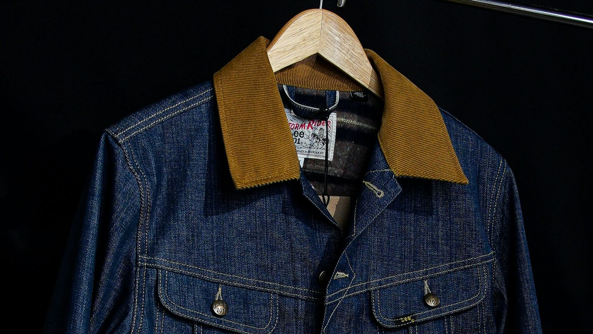 blue denim button up jacket