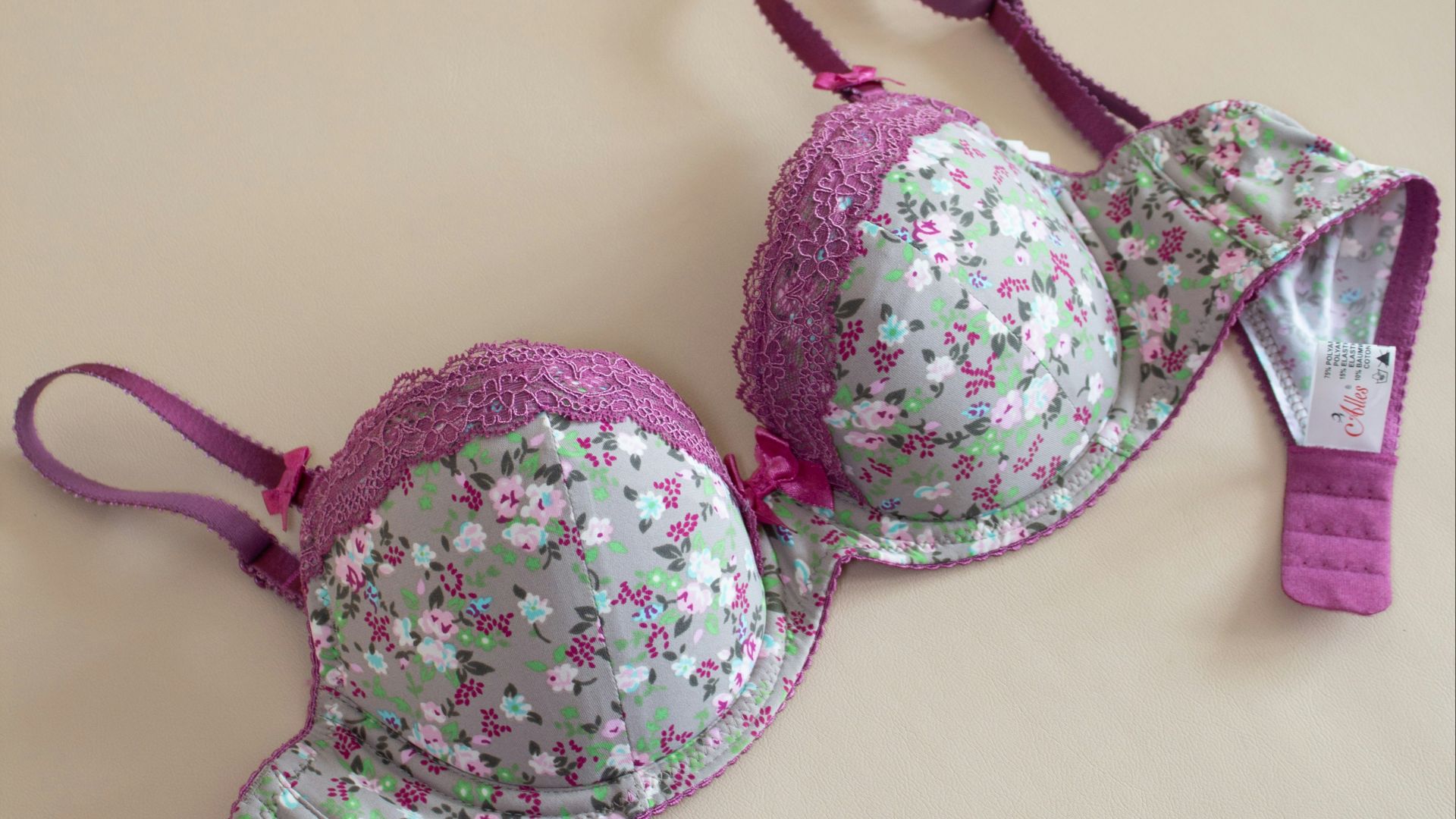 a close up of a bra on a table