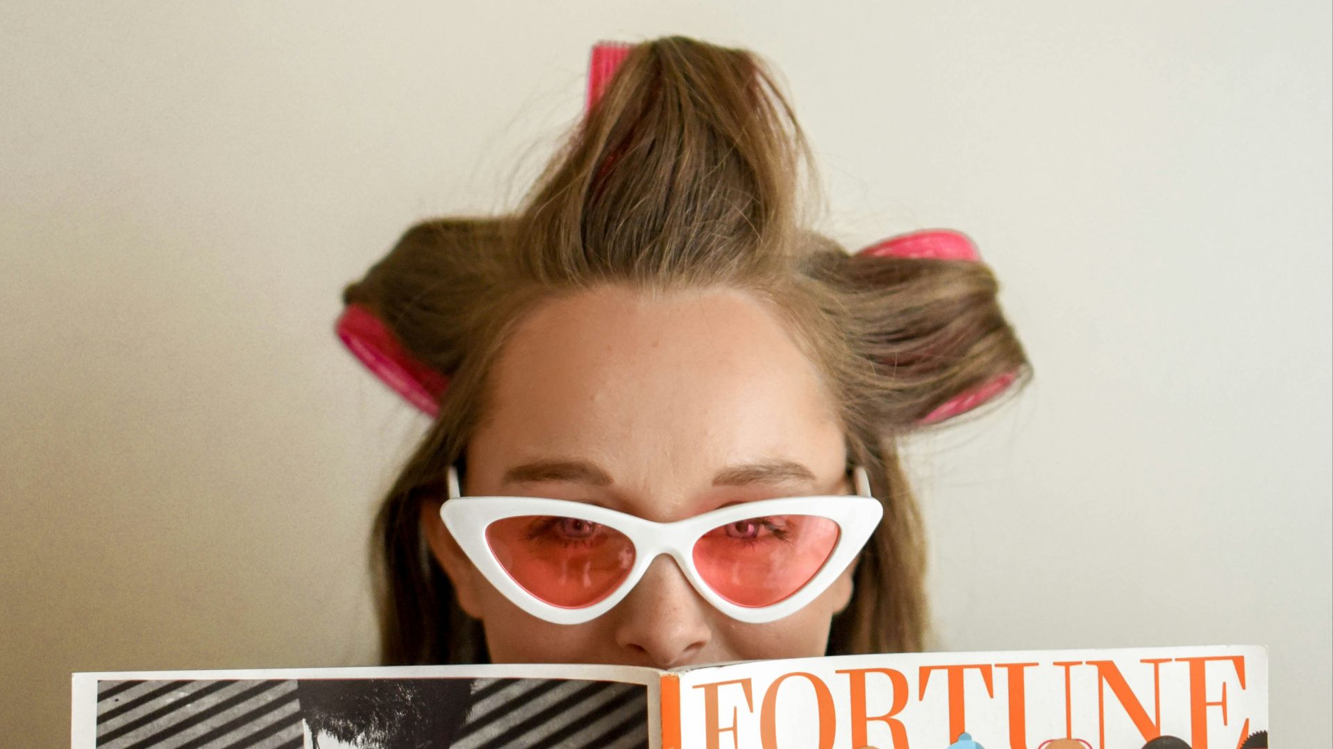 woman holding Fortune magazine