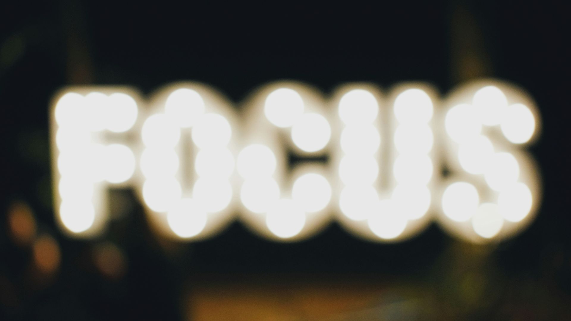 turned on Focus signage