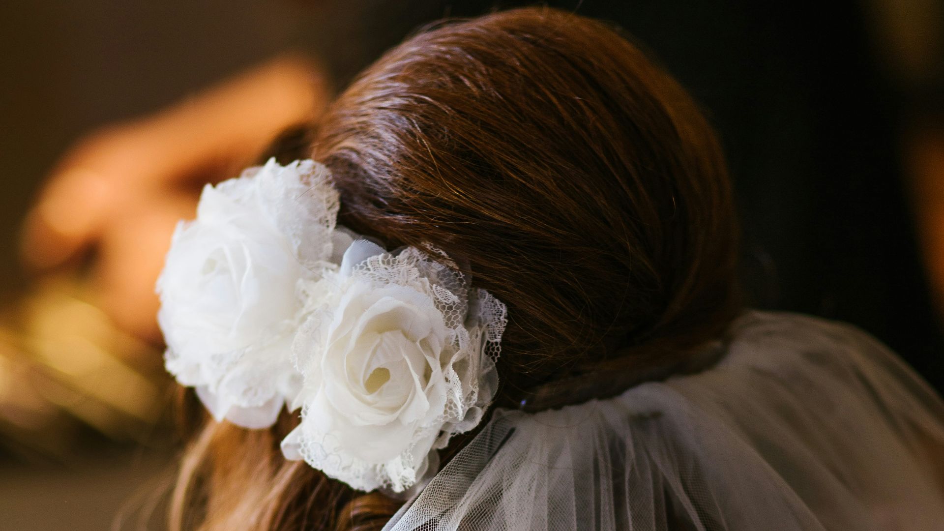 woman wearing white veil