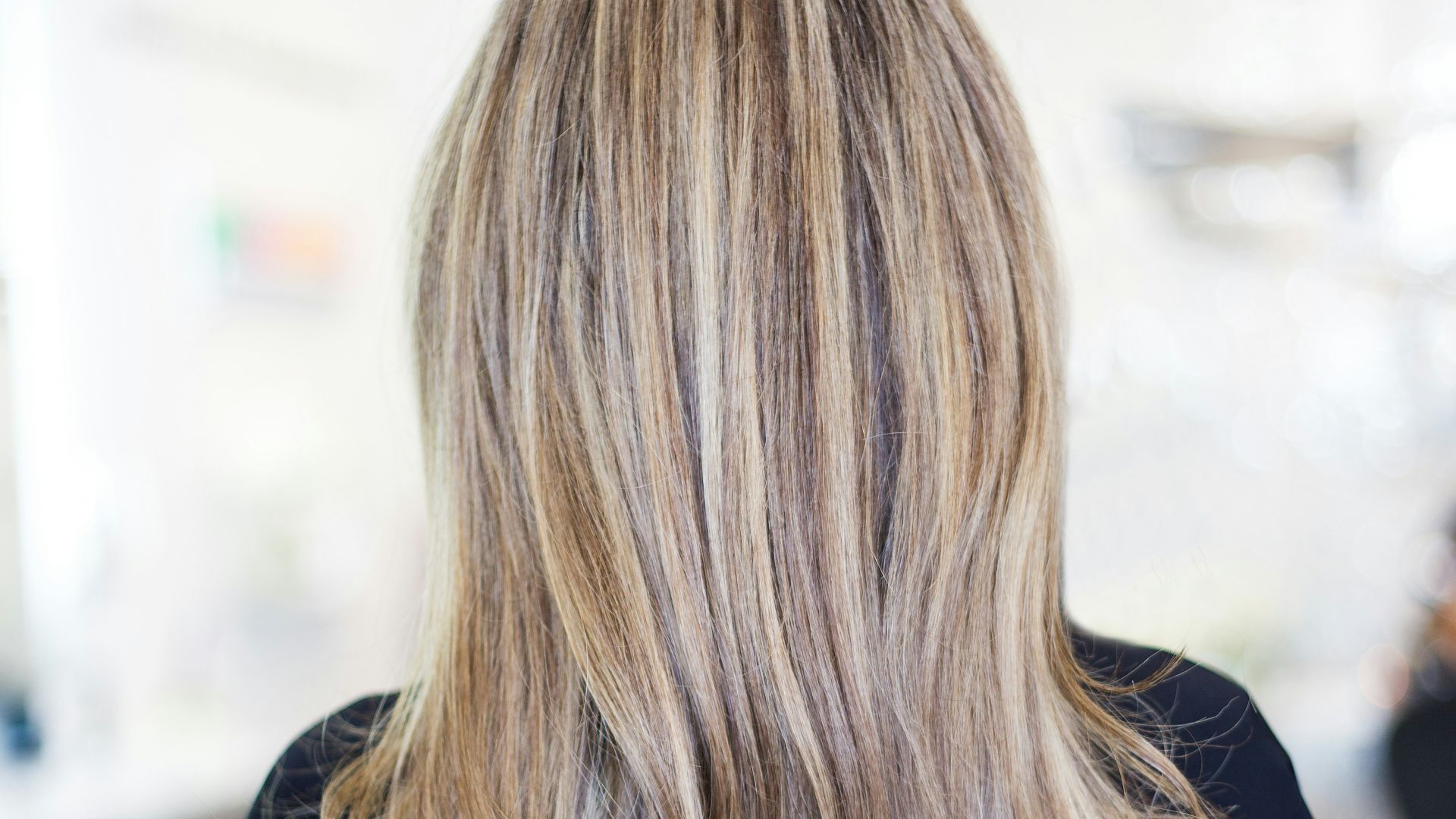 person wearing black top