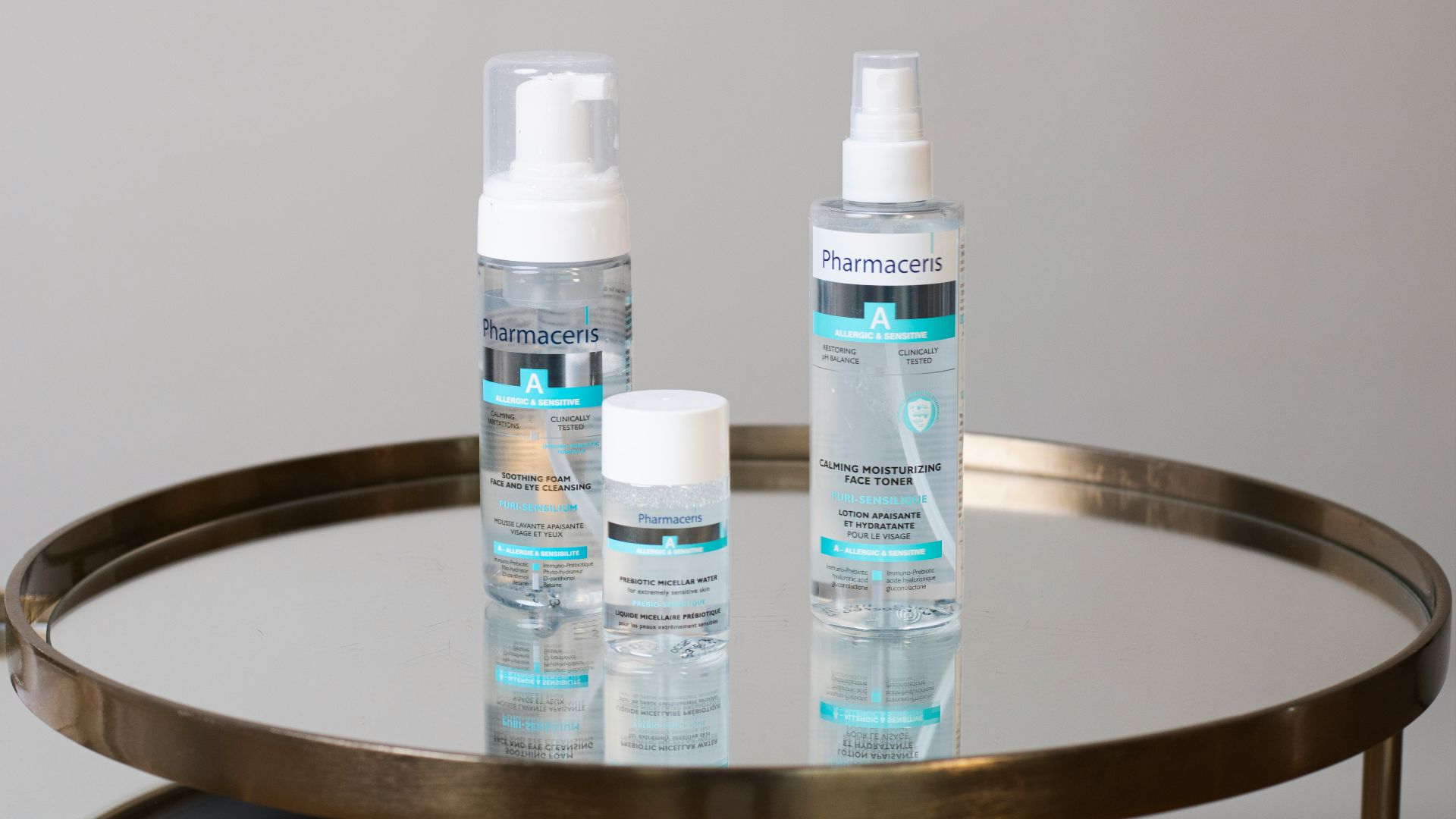 white and blue plastic bottles