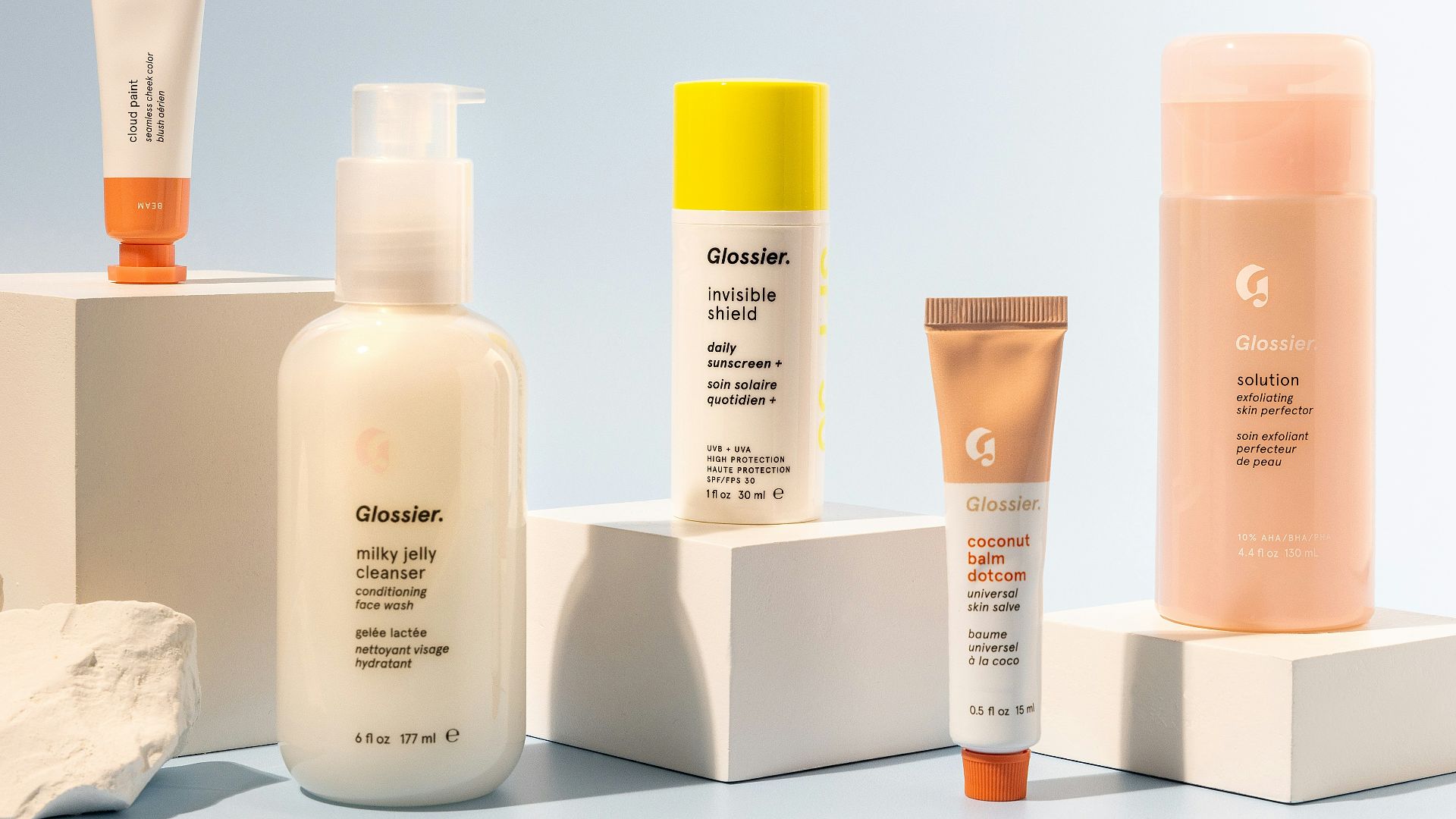 white and brown plastic bottles