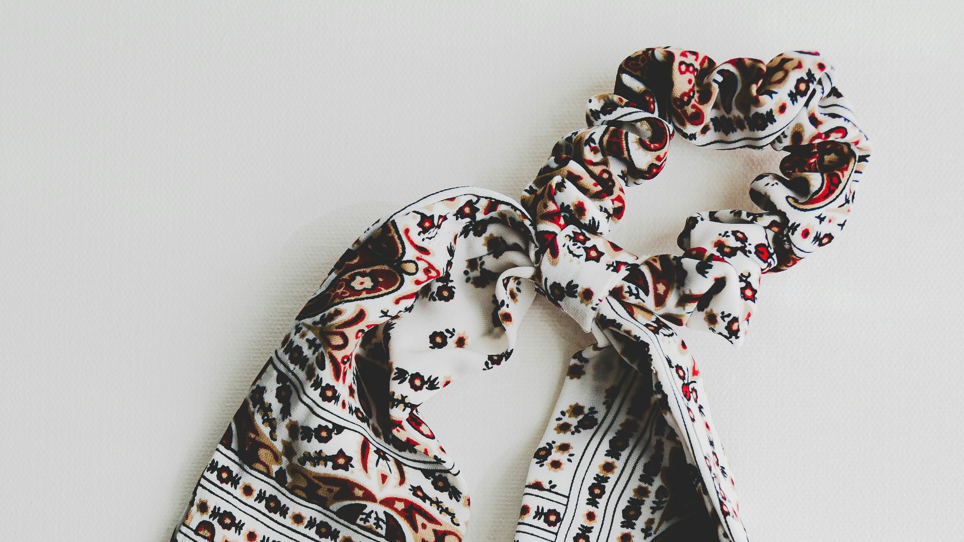 black white and red tribal print pants