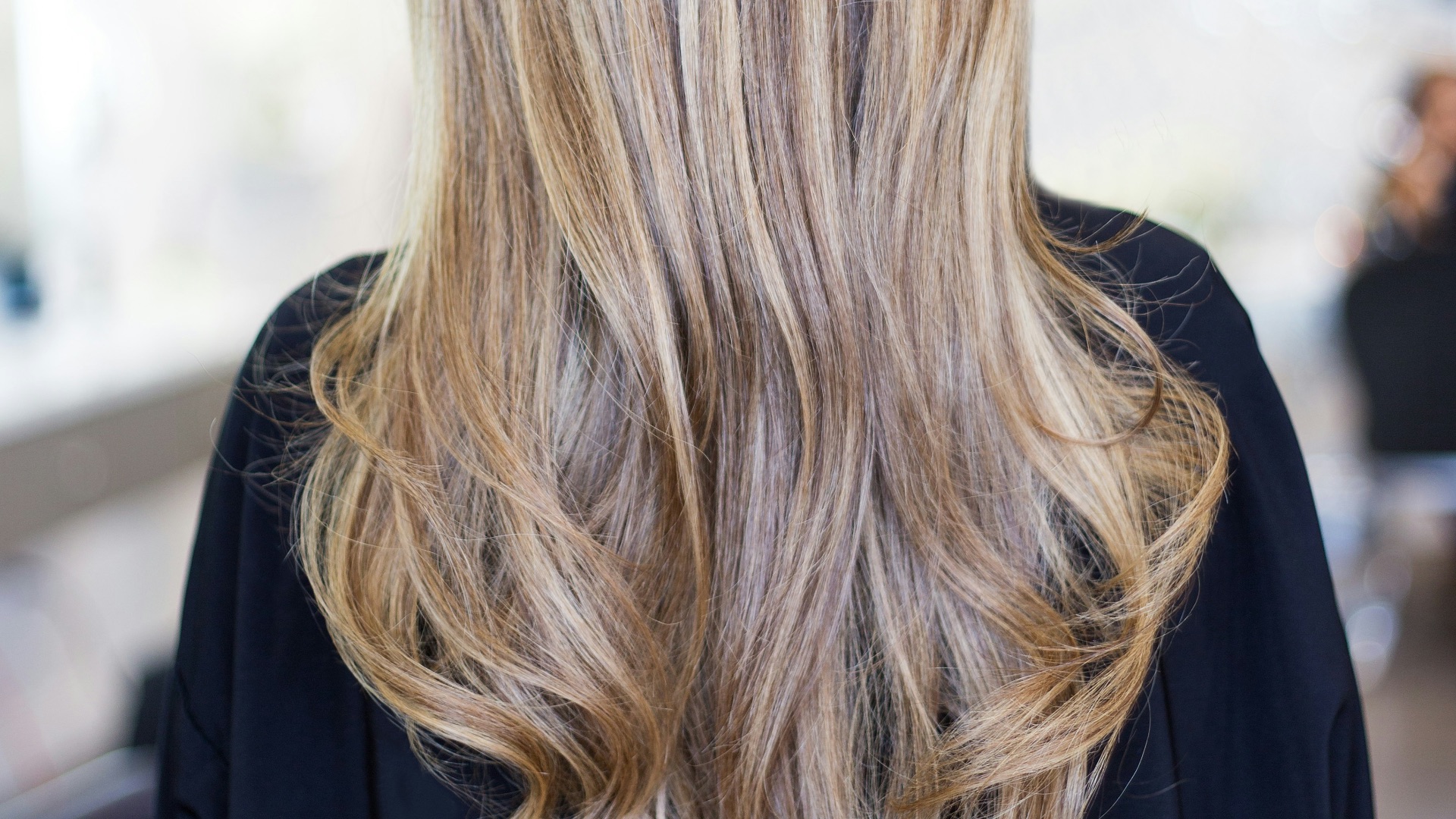 person wearing black top