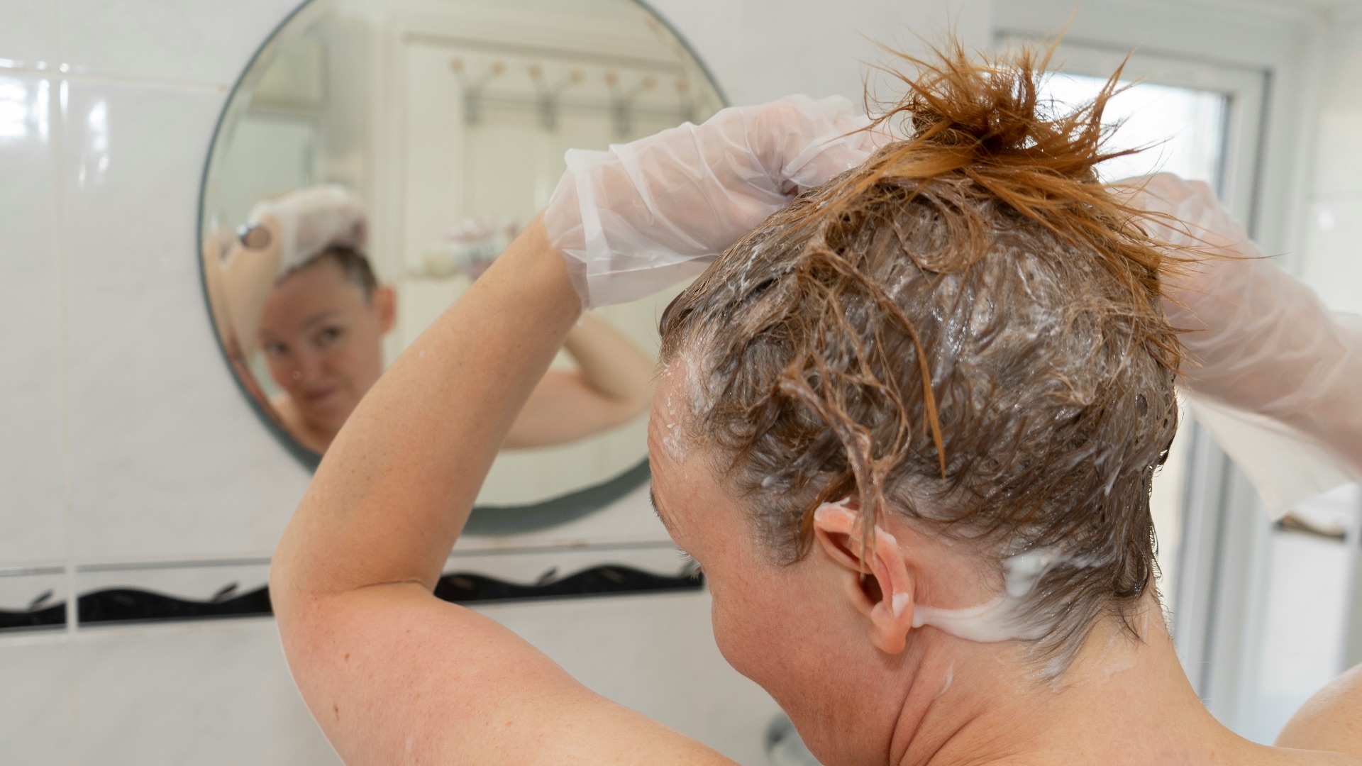a person in a bathtub