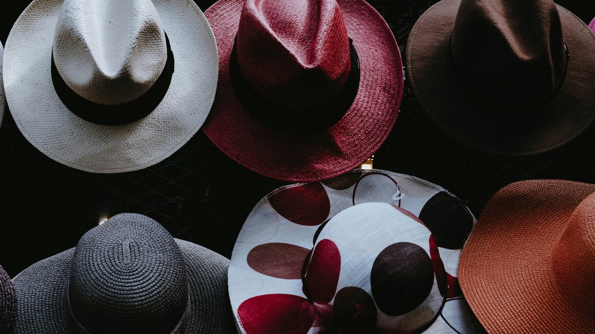 assorted-color cowboy hat lot