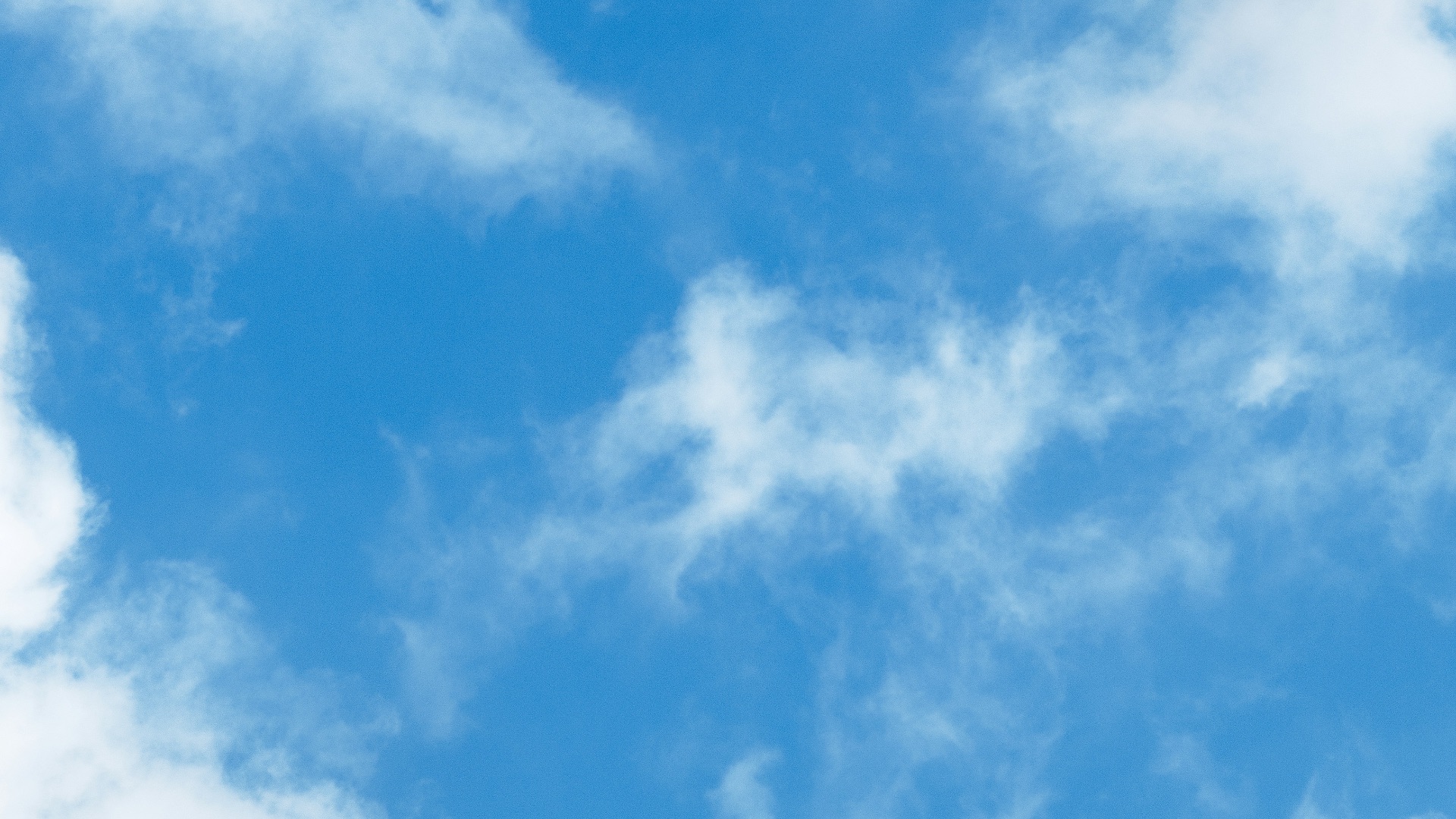 white clouds and blue sky