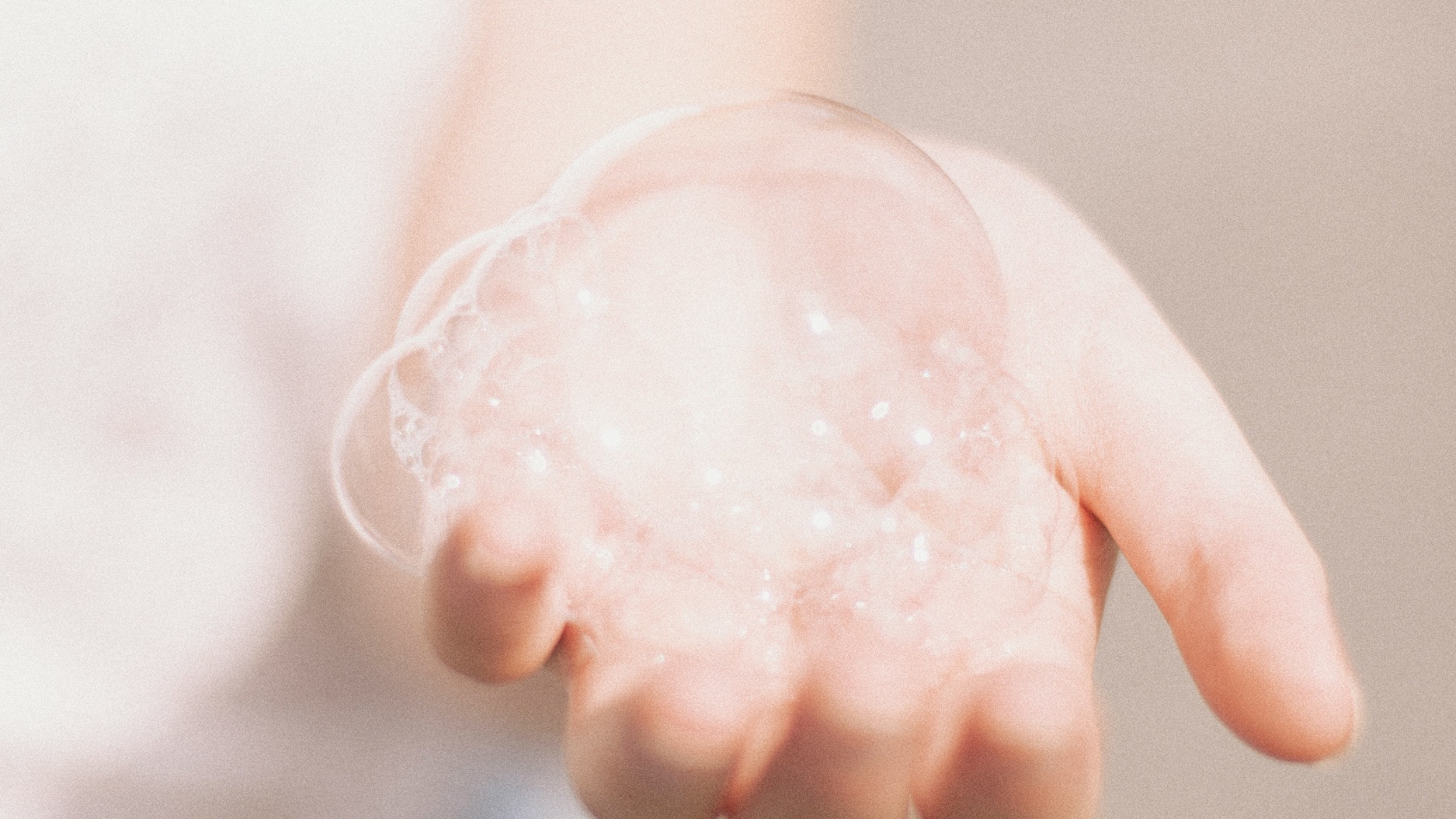 person holding bubbles