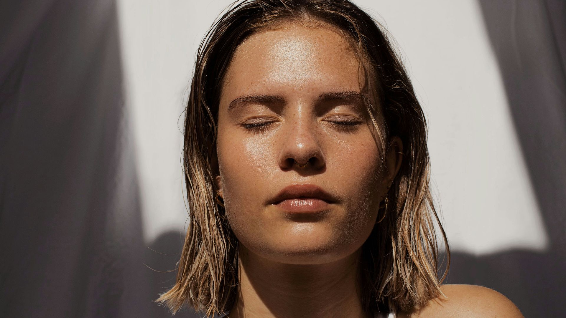 woman in white tank top