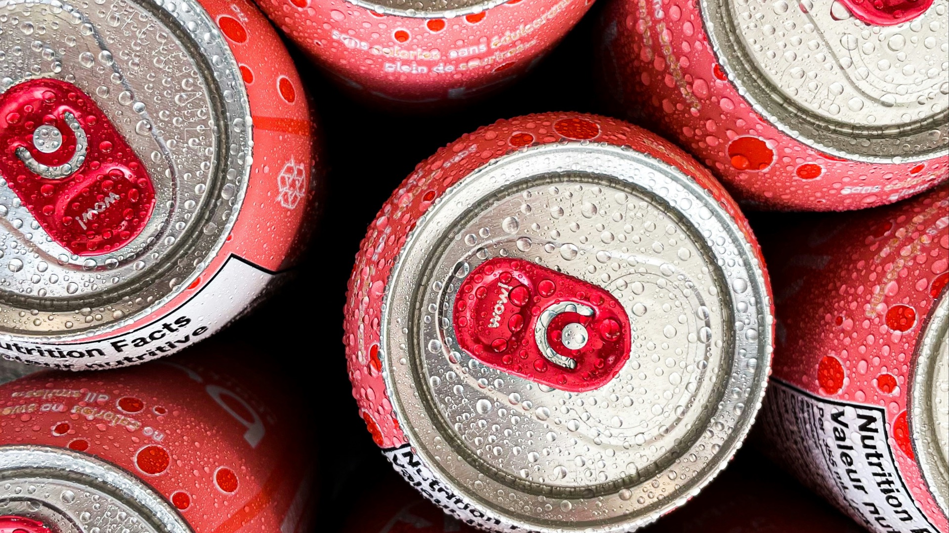 red and white plastic containers