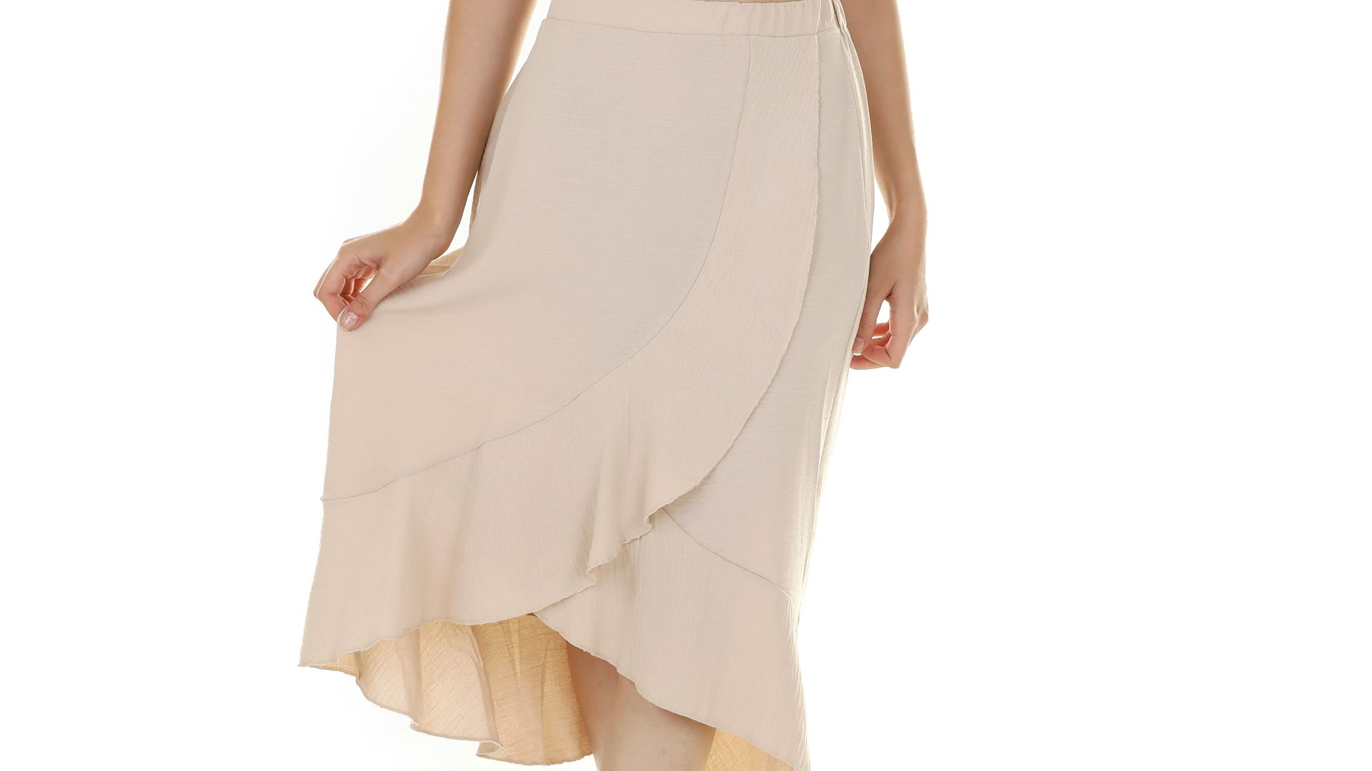 woman in black and white dress