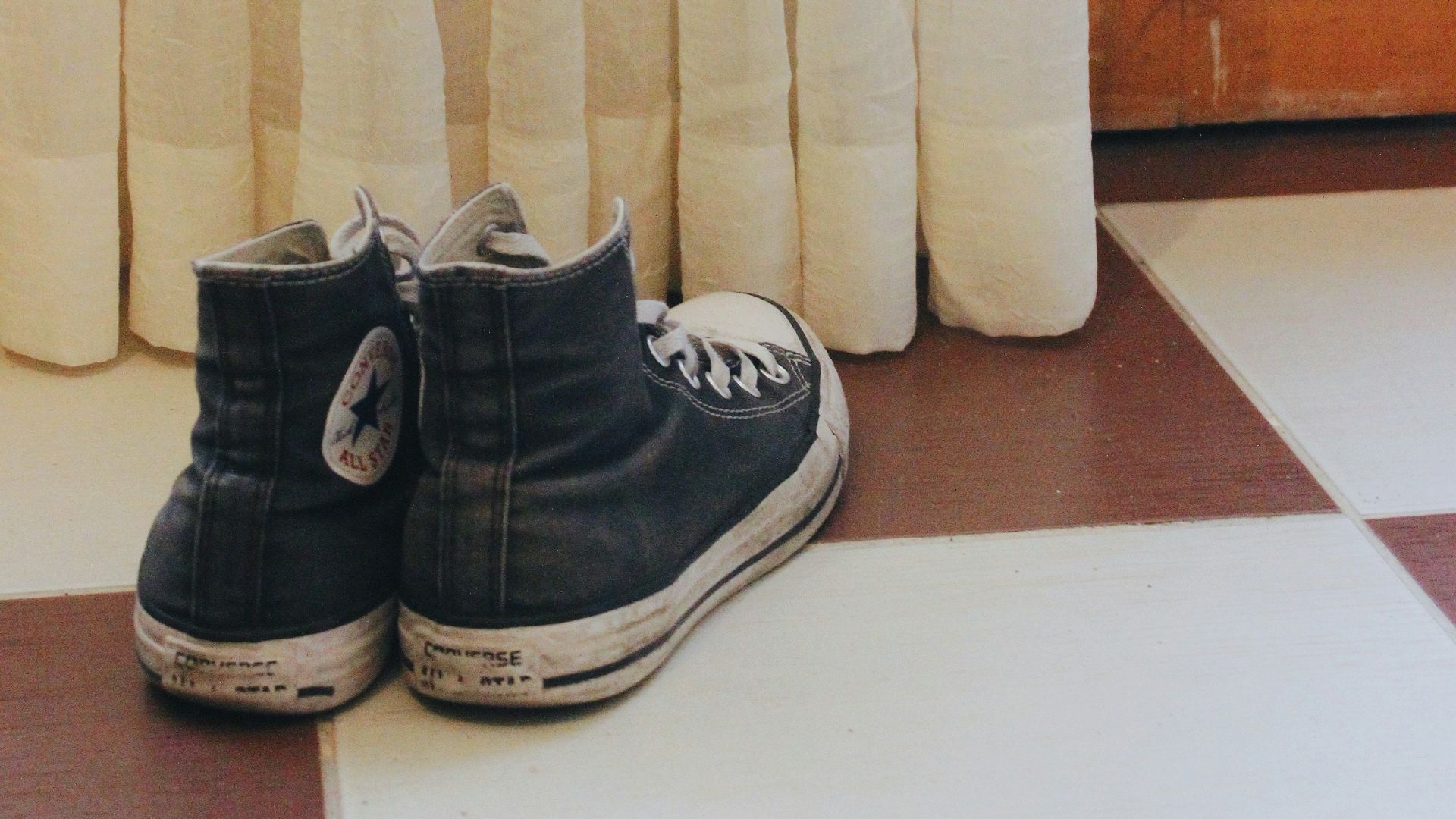 a pair of shoes on a table