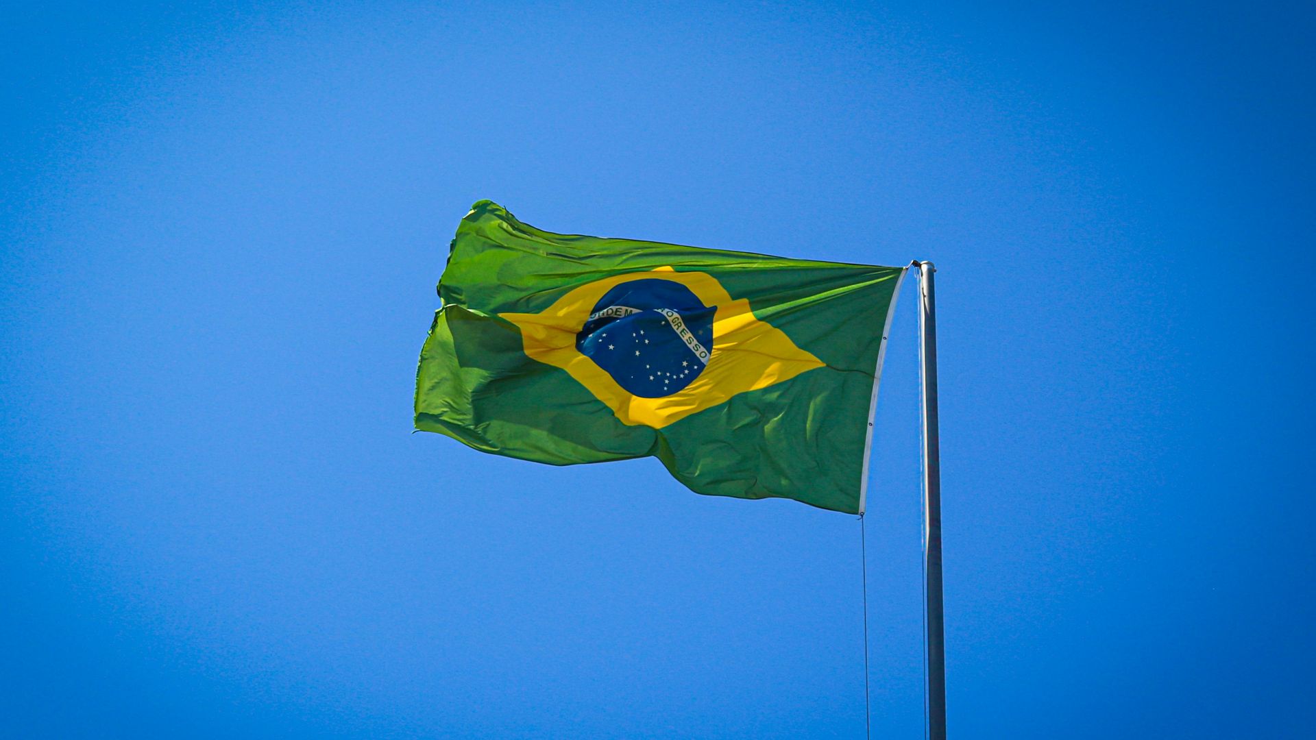 a flag flying in the air