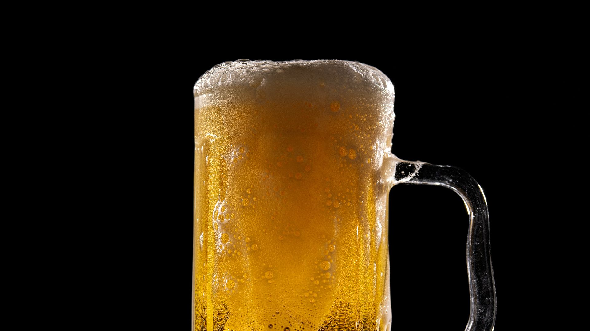 clear glass beer mug with beer