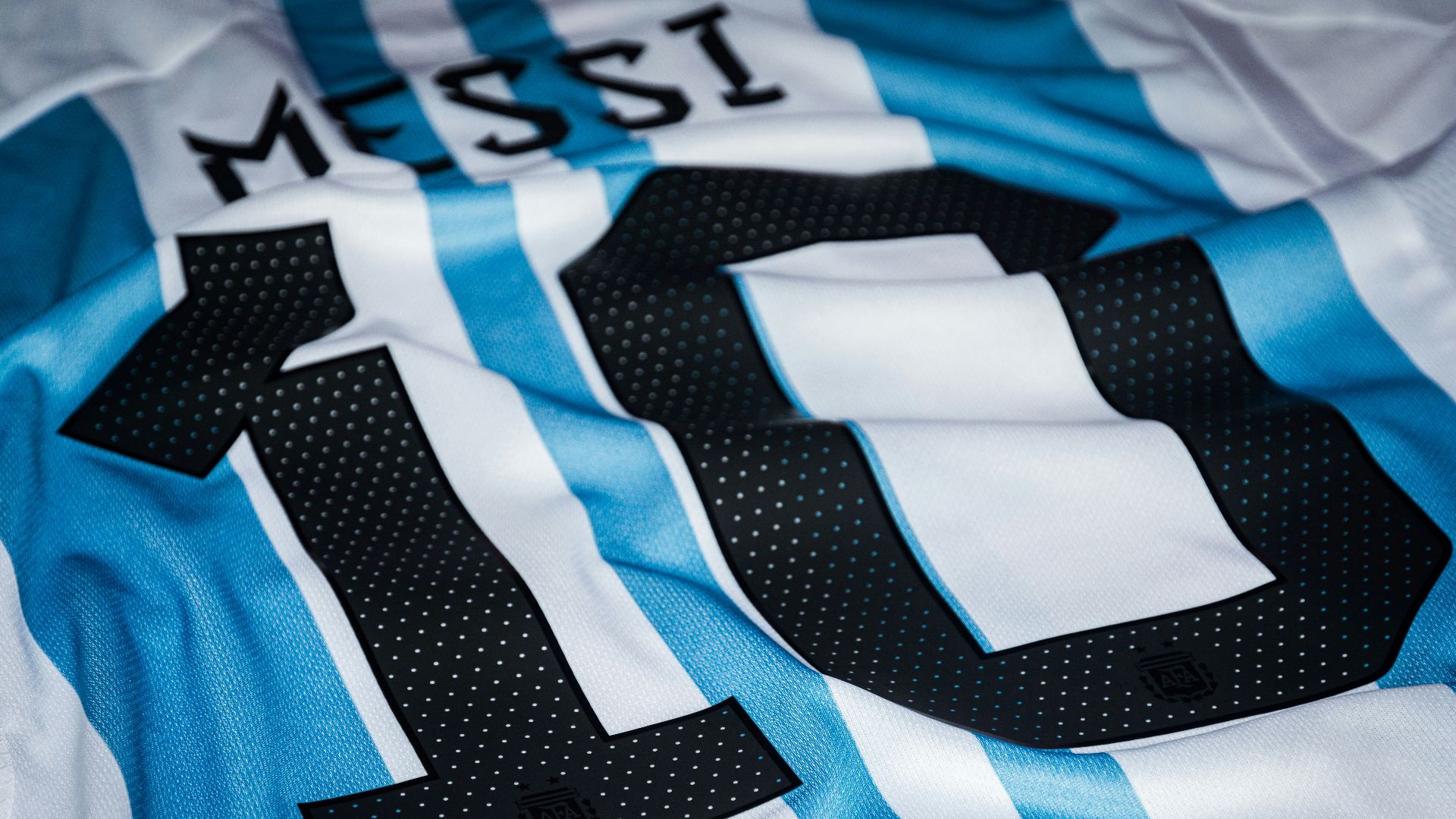 a close up of a soccer jersey with the number ten on it