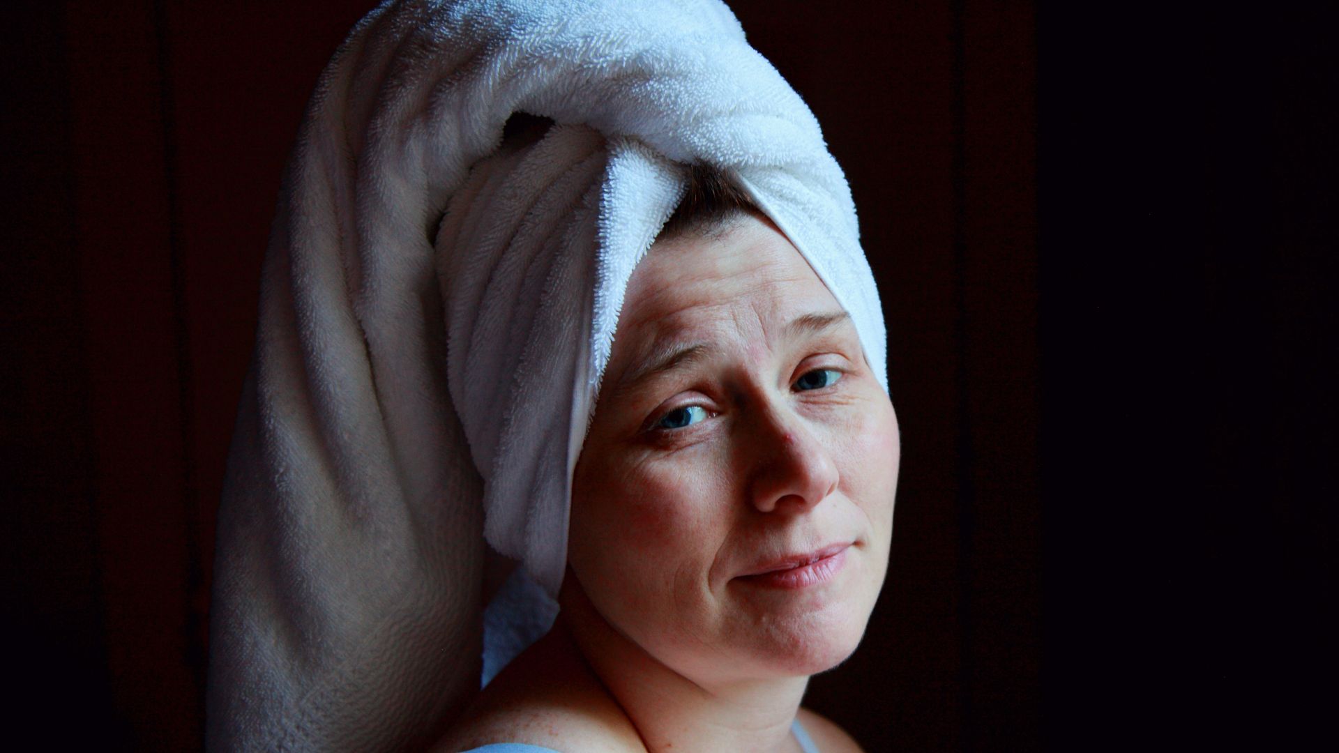 woman in white tank top