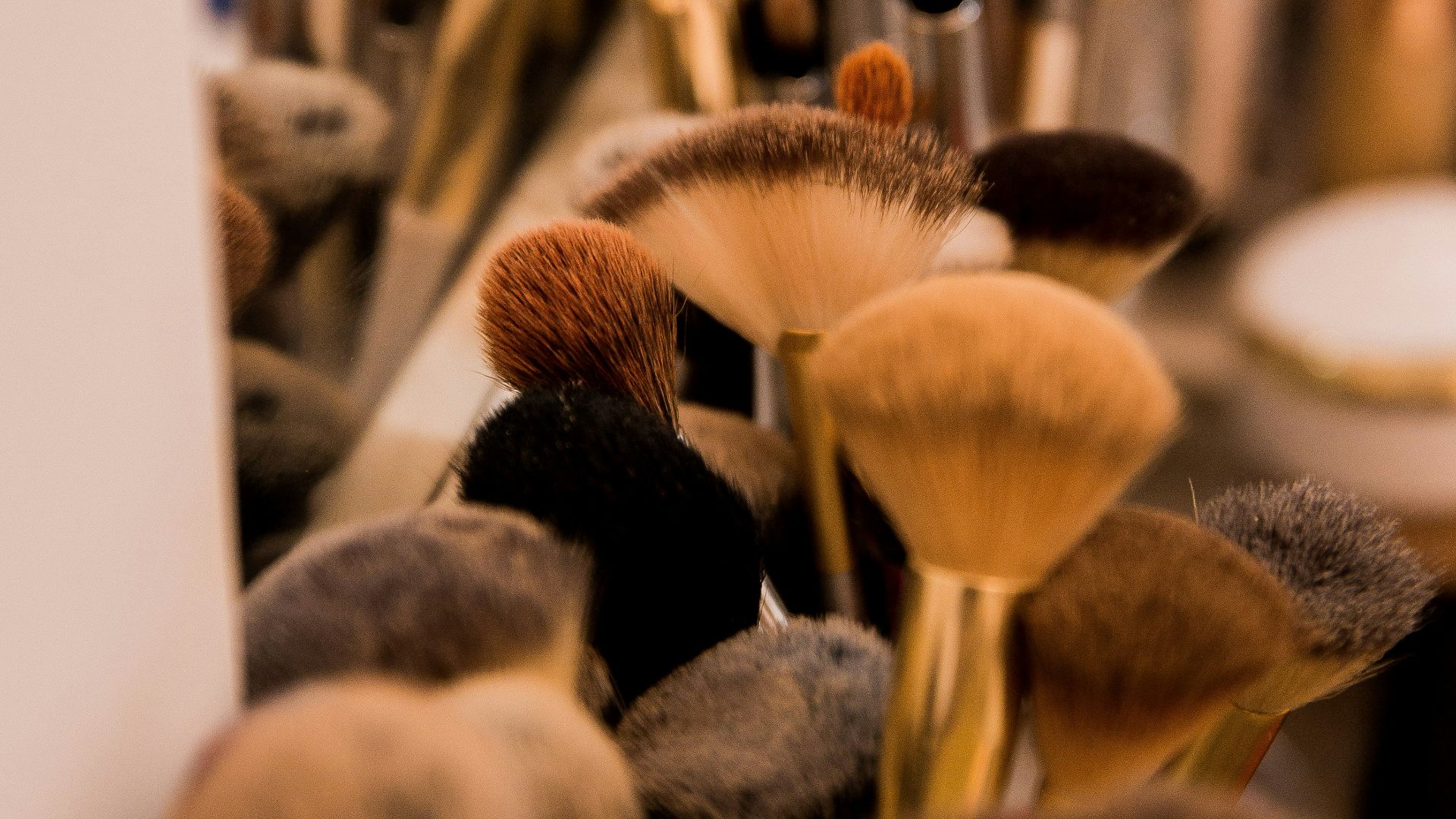 brown and black brush lot