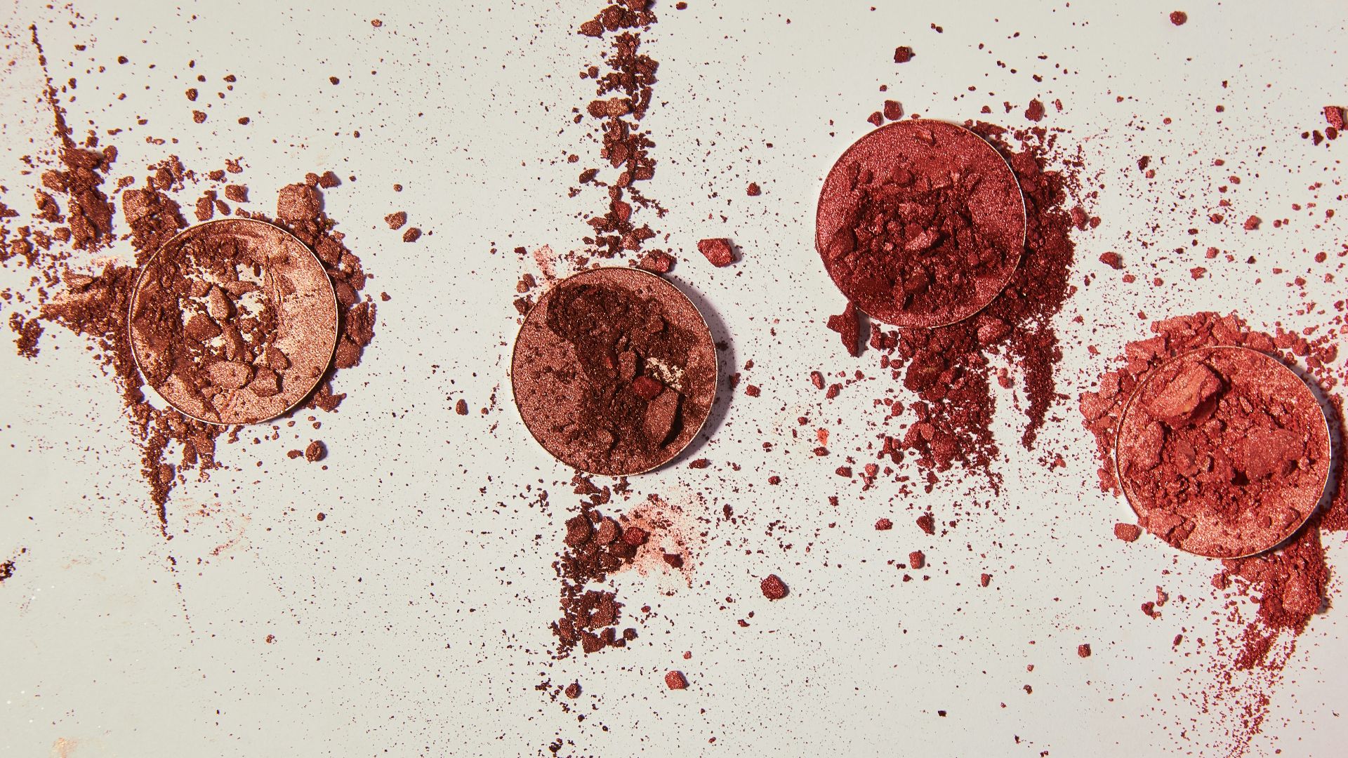 assorted-color powders