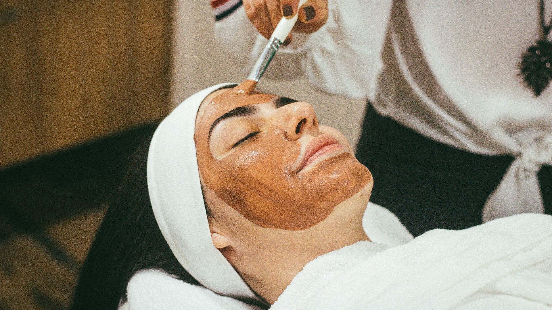 man wearing mud mask