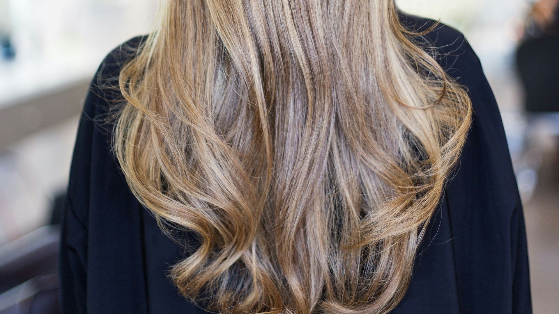 person wearing black top