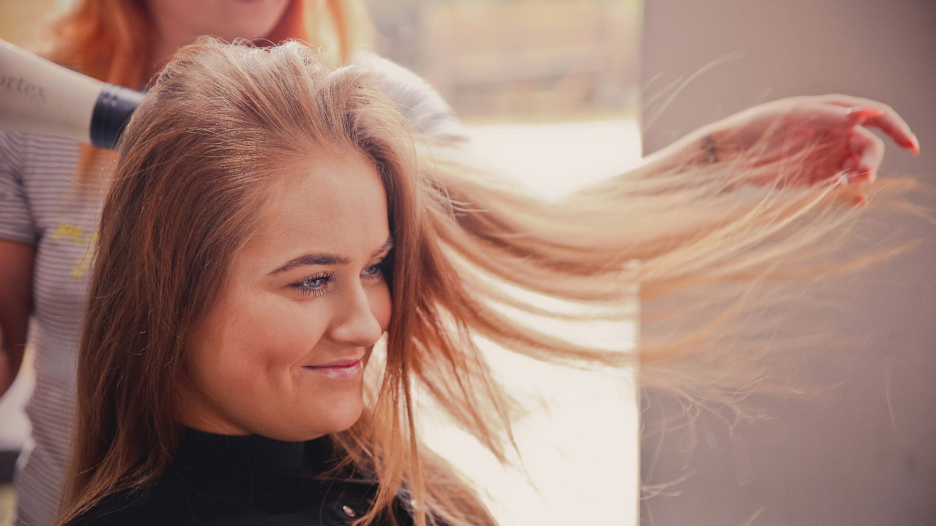 woman wearing black top