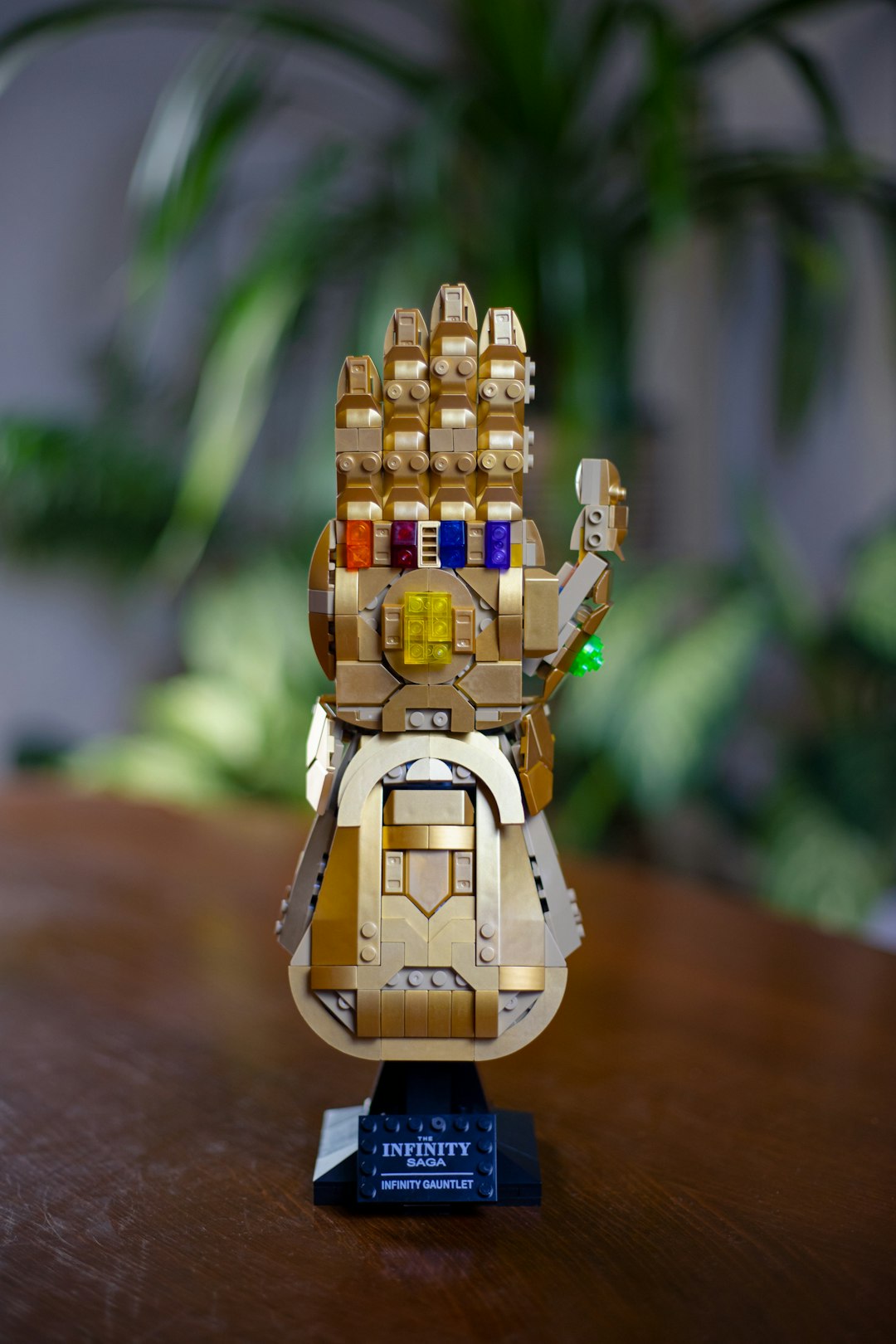 A toy made out of legos sitting on a table