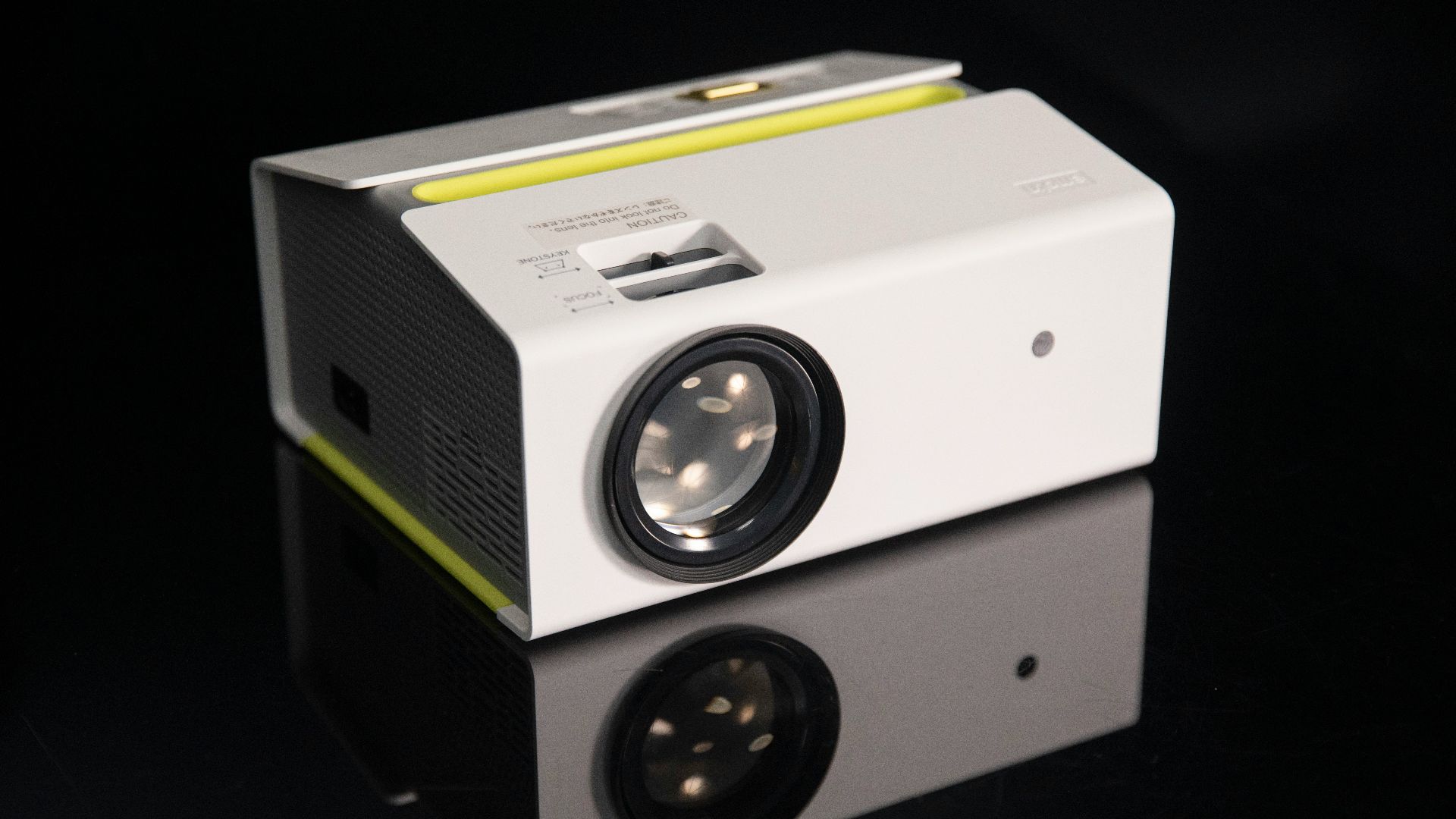 a small projector sitting on top of a table