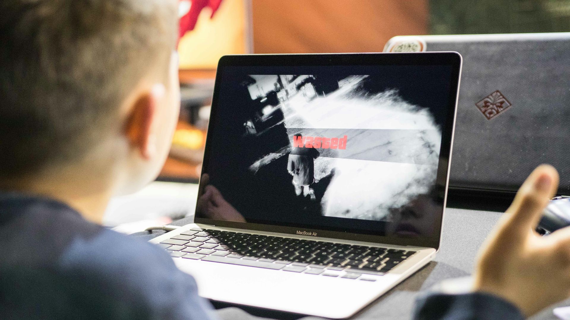 a man using a laptop