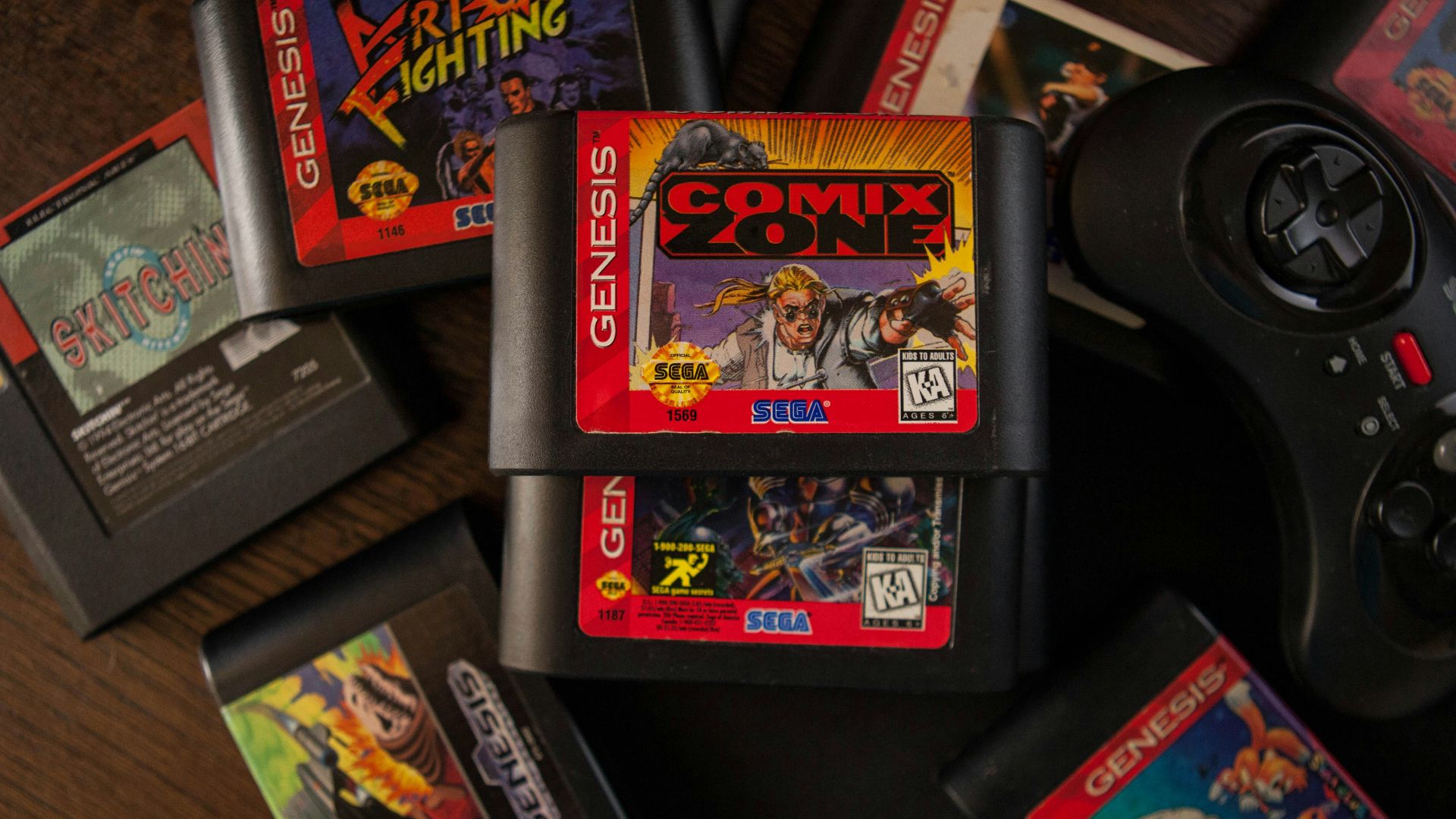 A bunch of video games sitting on top of a table