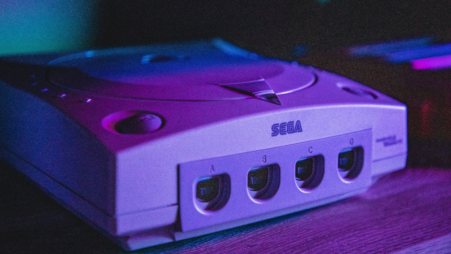 purple and gray electronic device