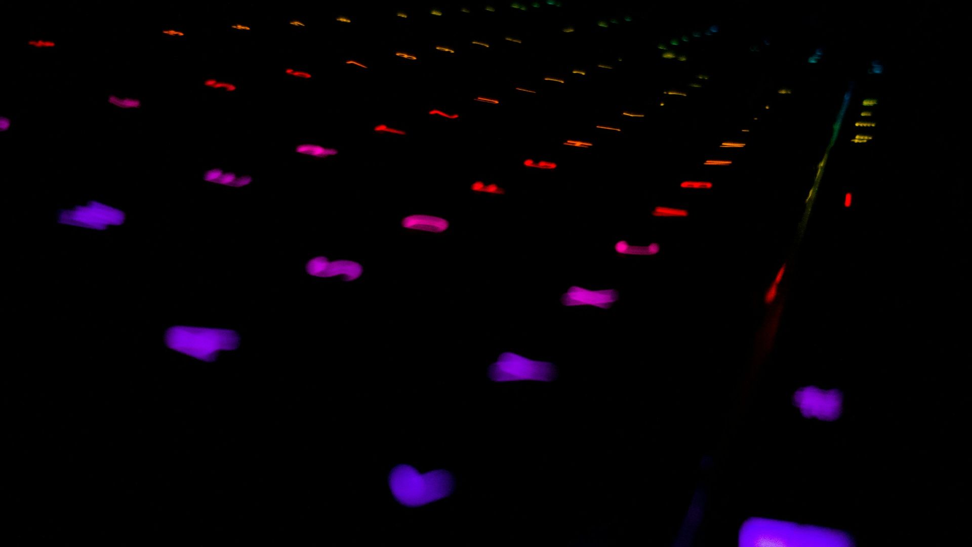 multicolored gaming keyboard