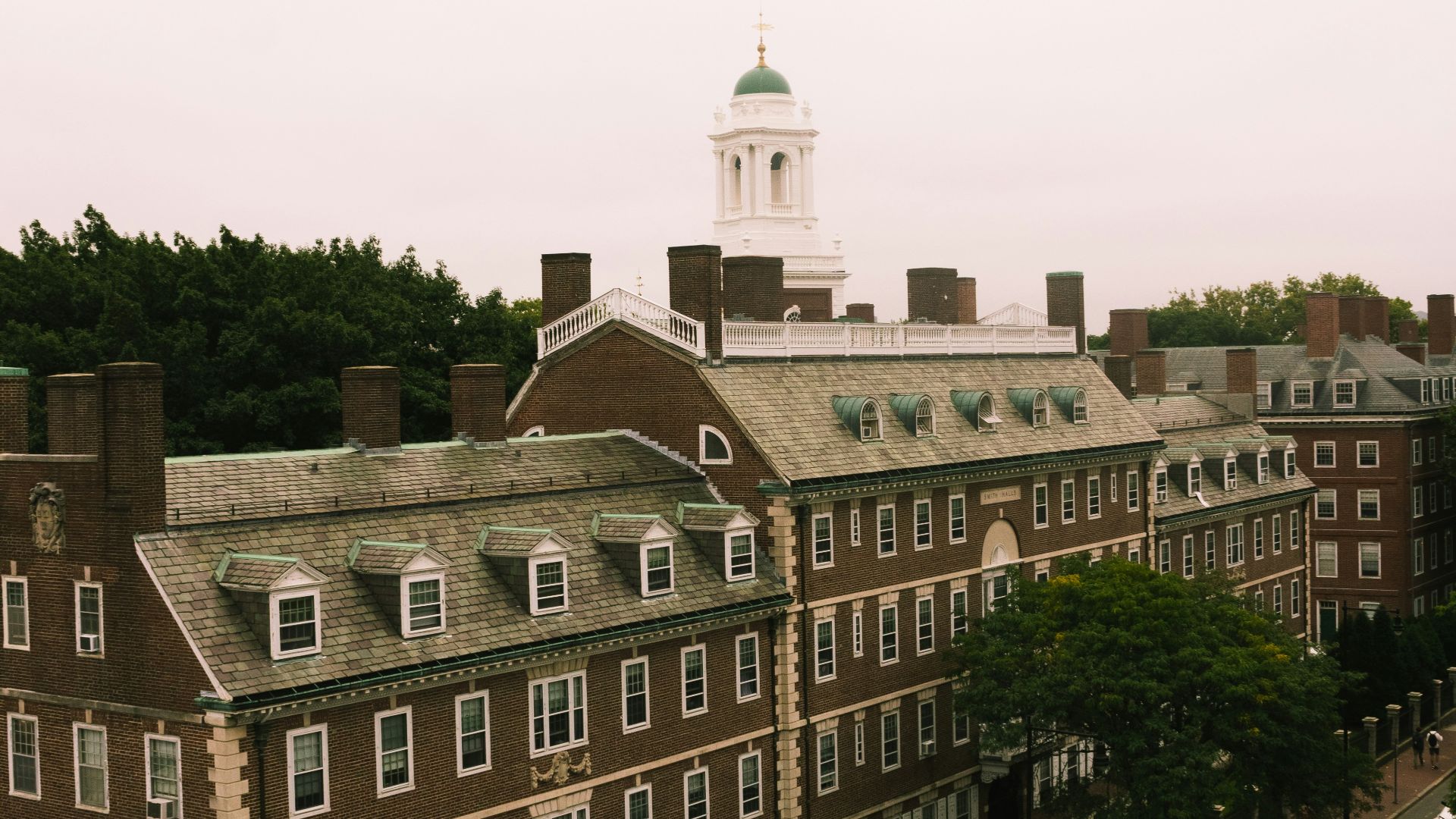 a bus driving down a street