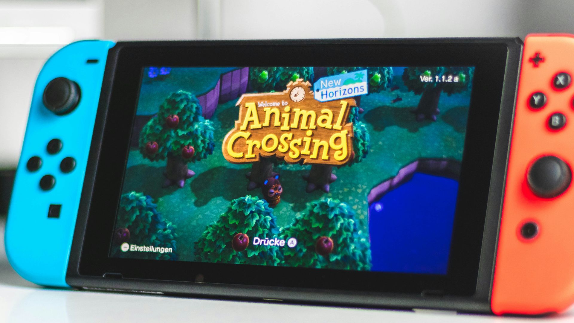 blue nintendo switch game console