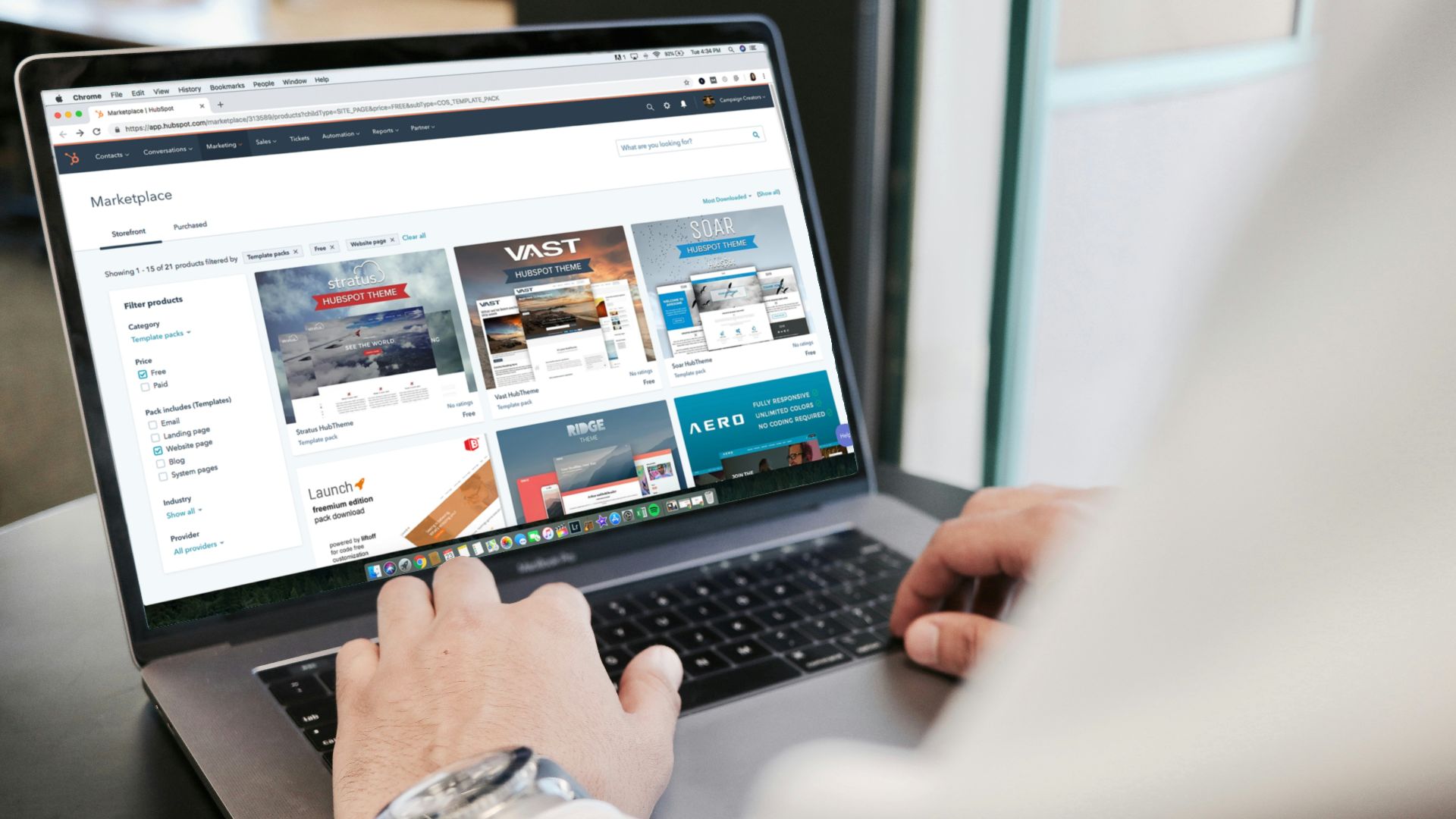 person using MacBook Pro