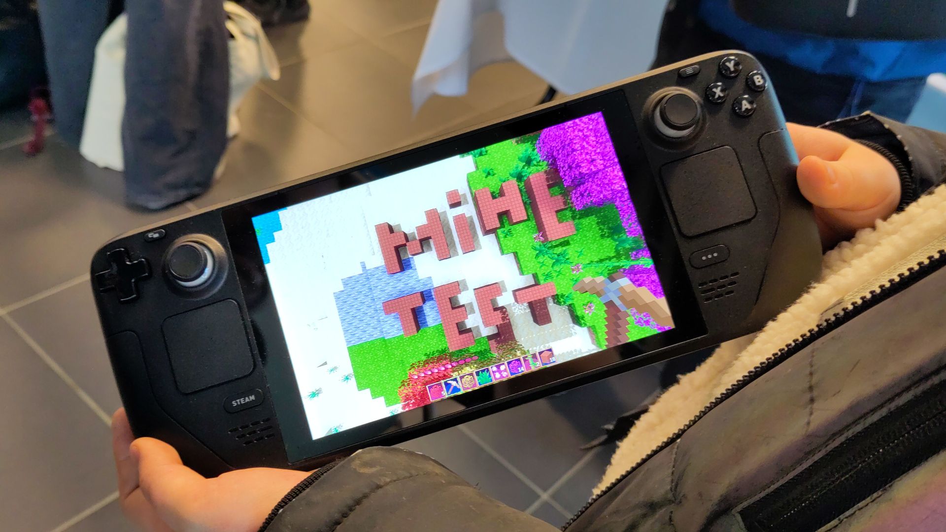 File:Minetest on Steam Deck device - FOSDEM 2024.jpg