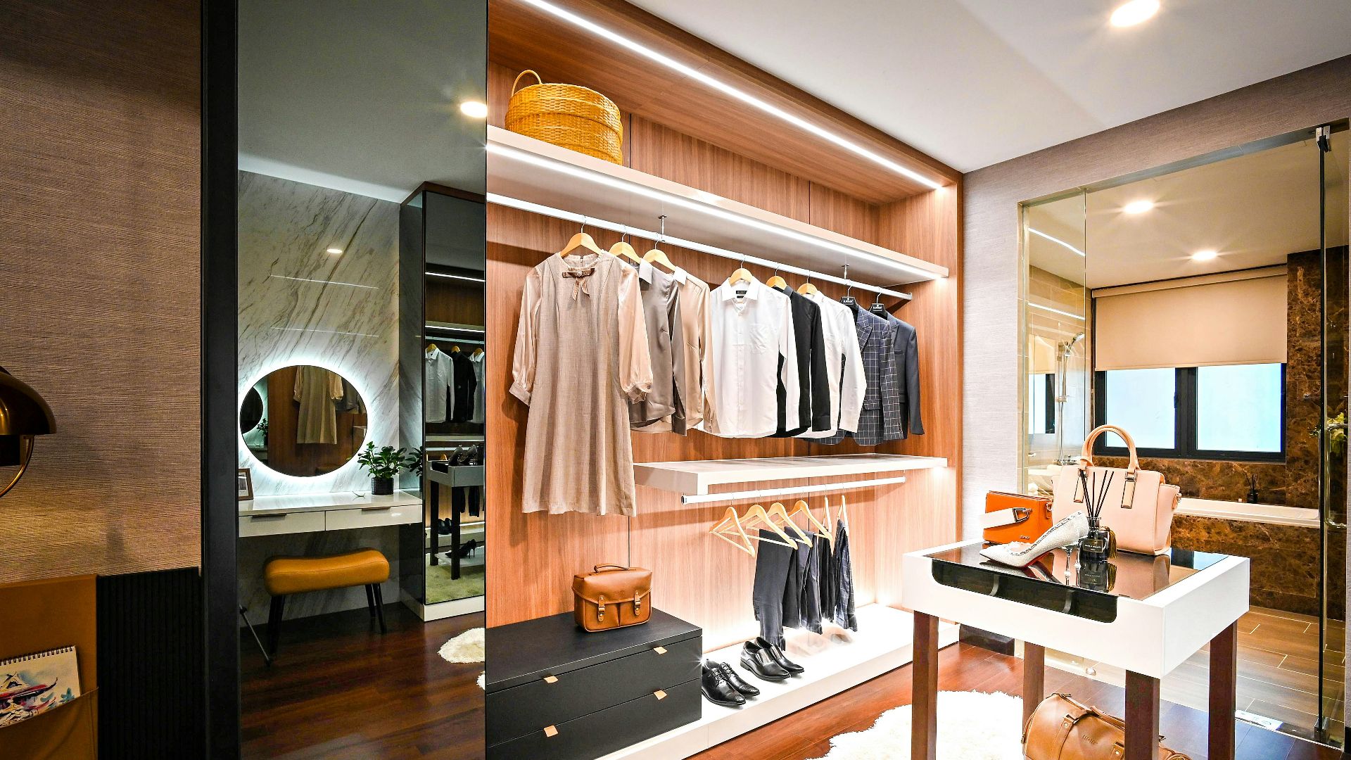 brown wooden table with chairs