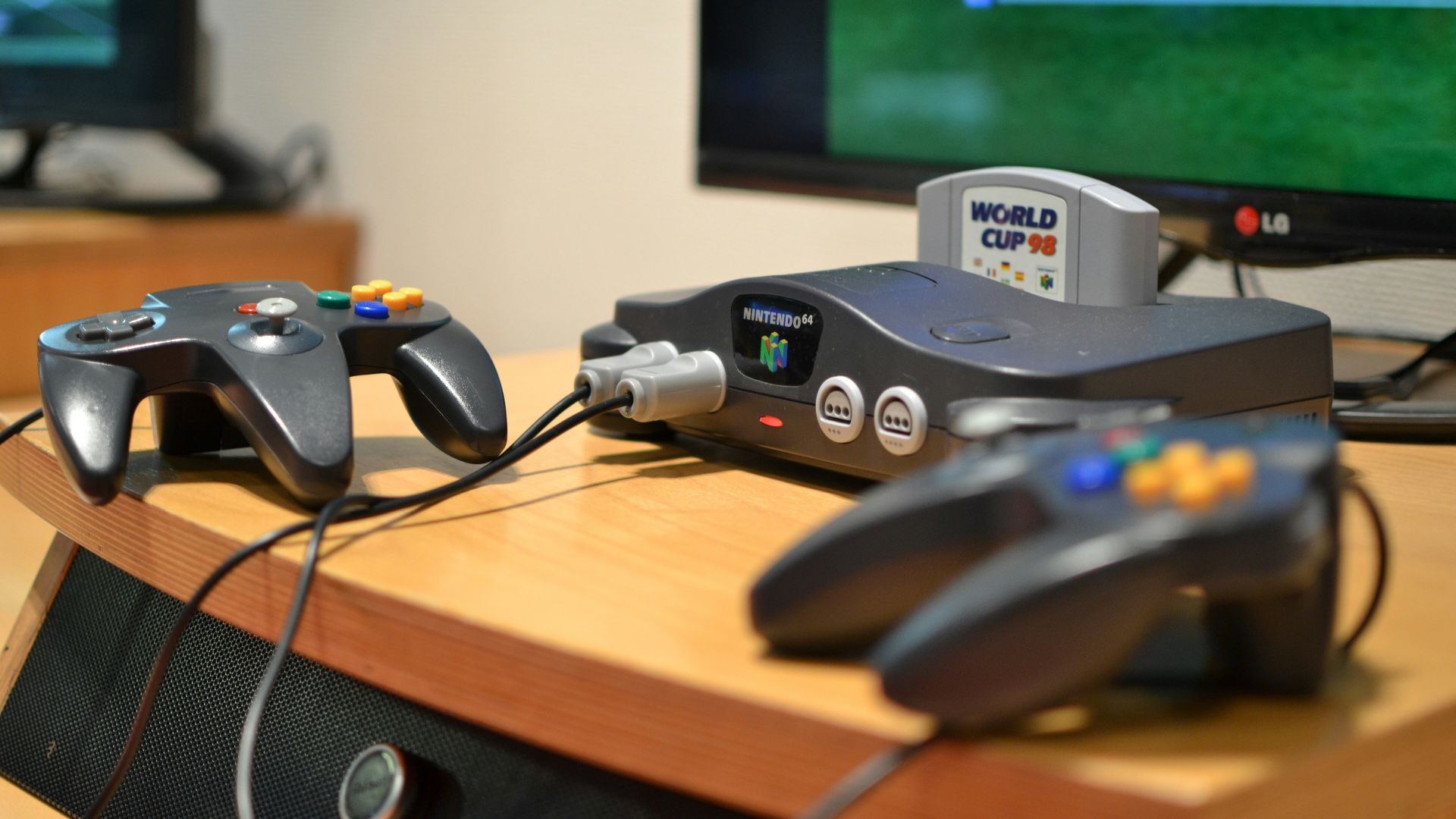 black and gray game controller