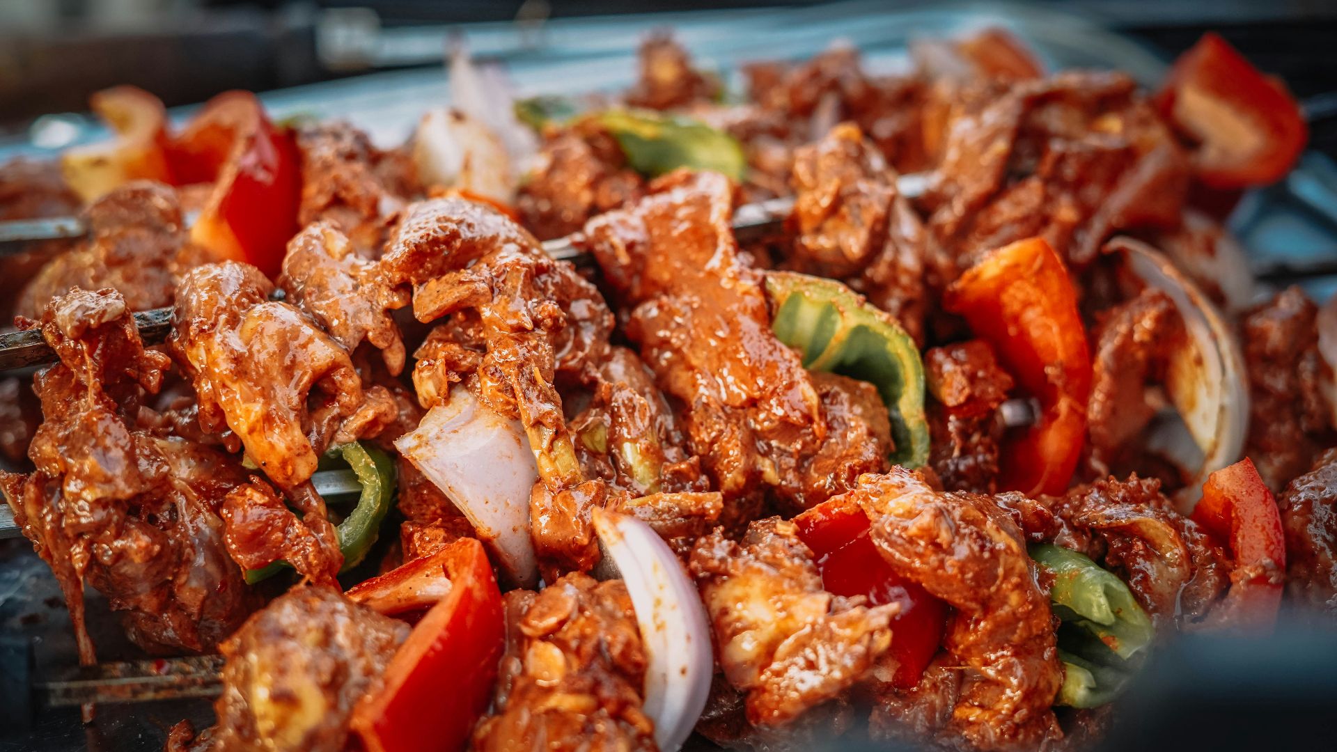 cooked food on stainless steel tray