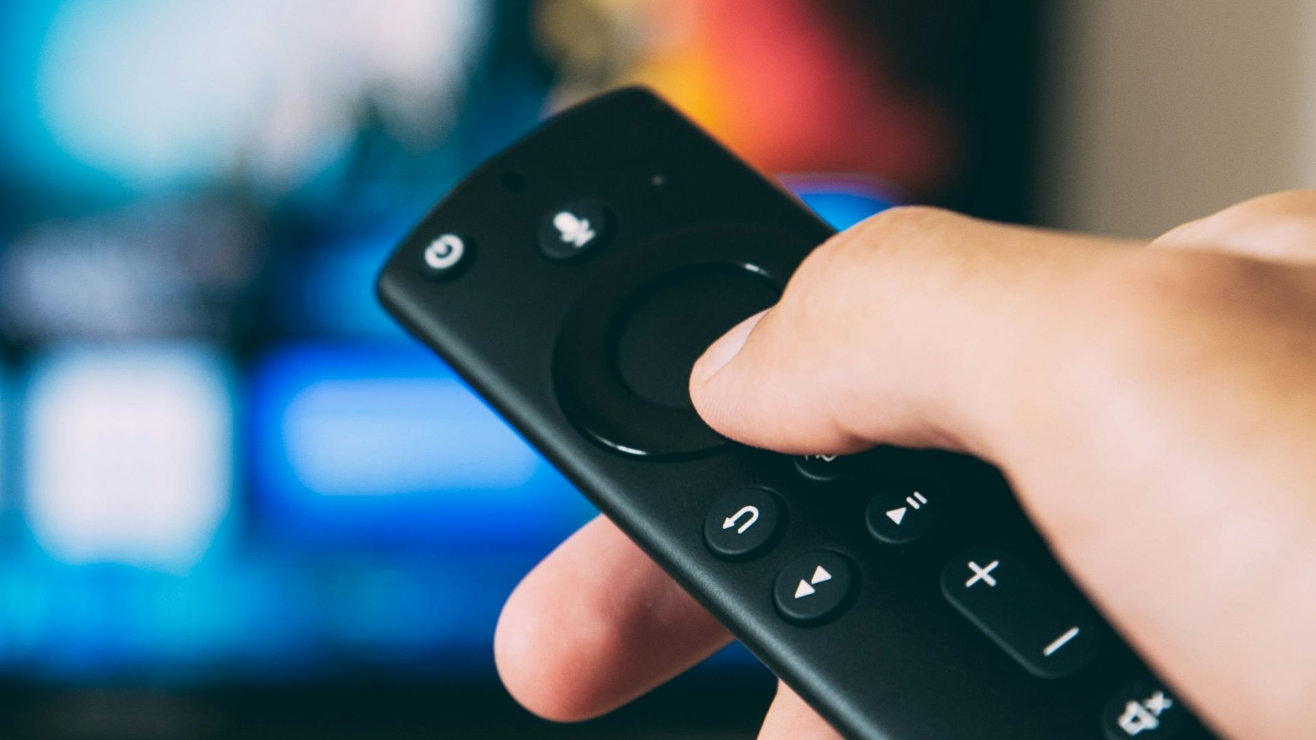 turned-on flat screen television