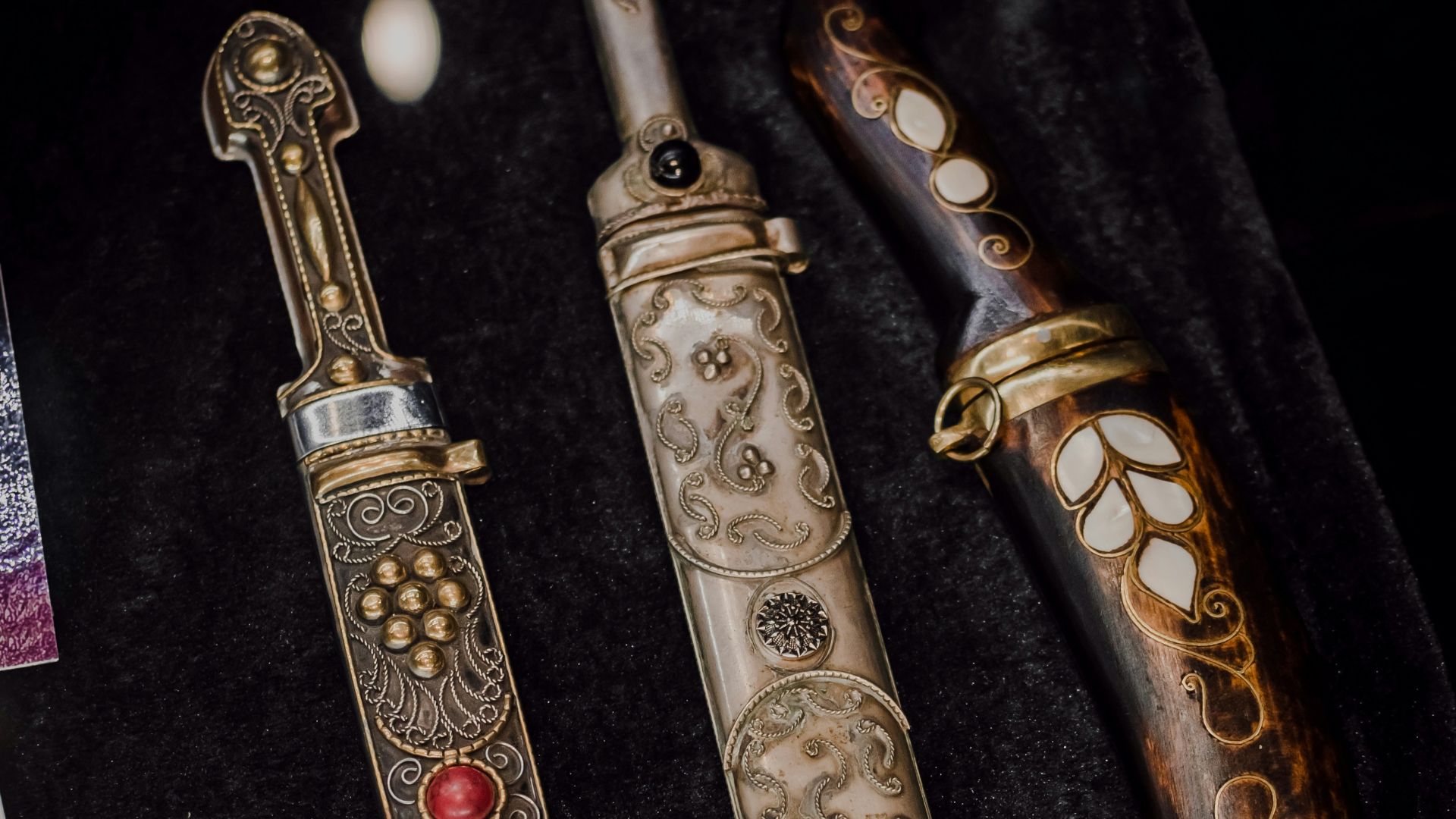 three different types of decorative items on a table