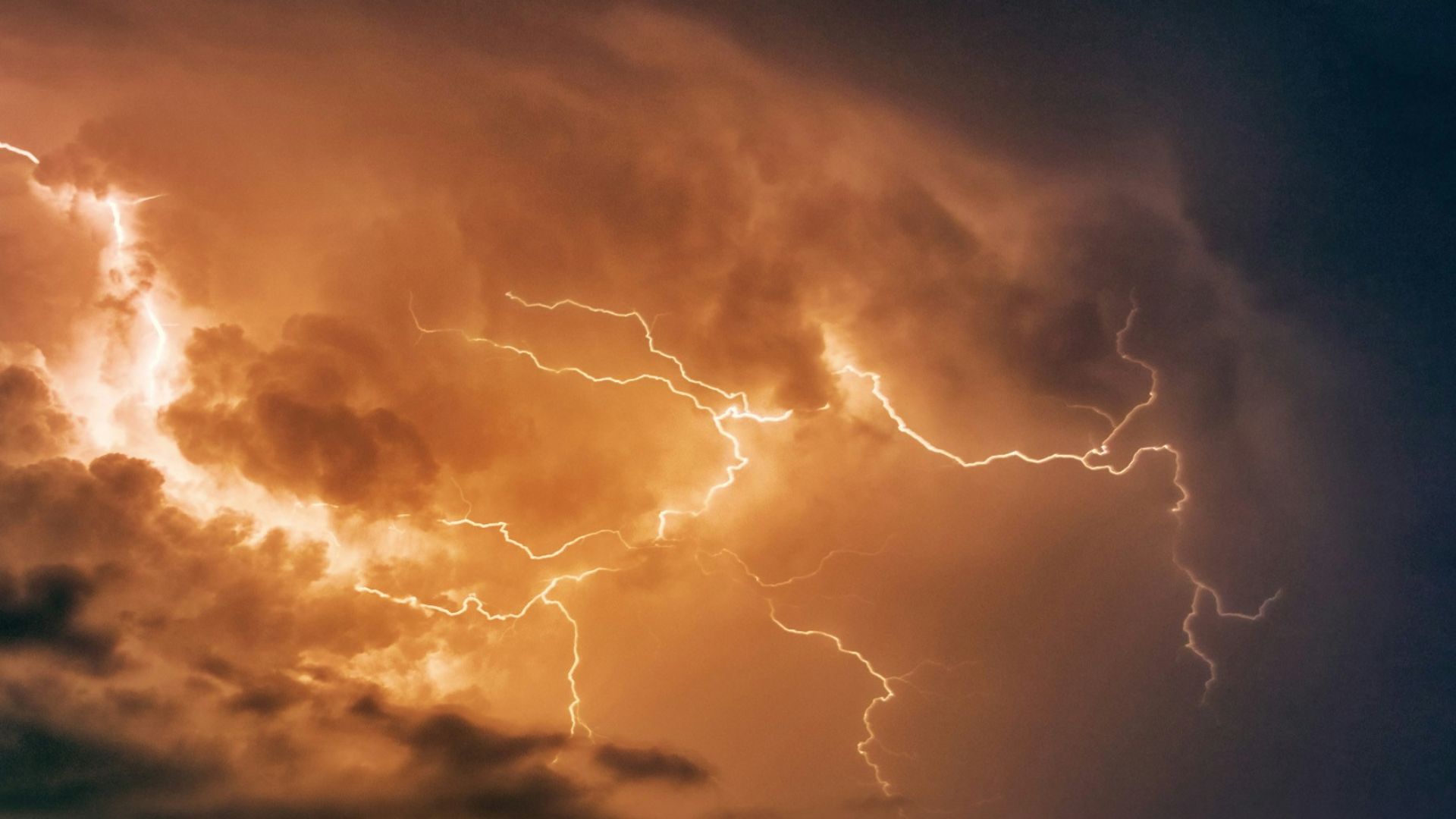 photo of island and thunder