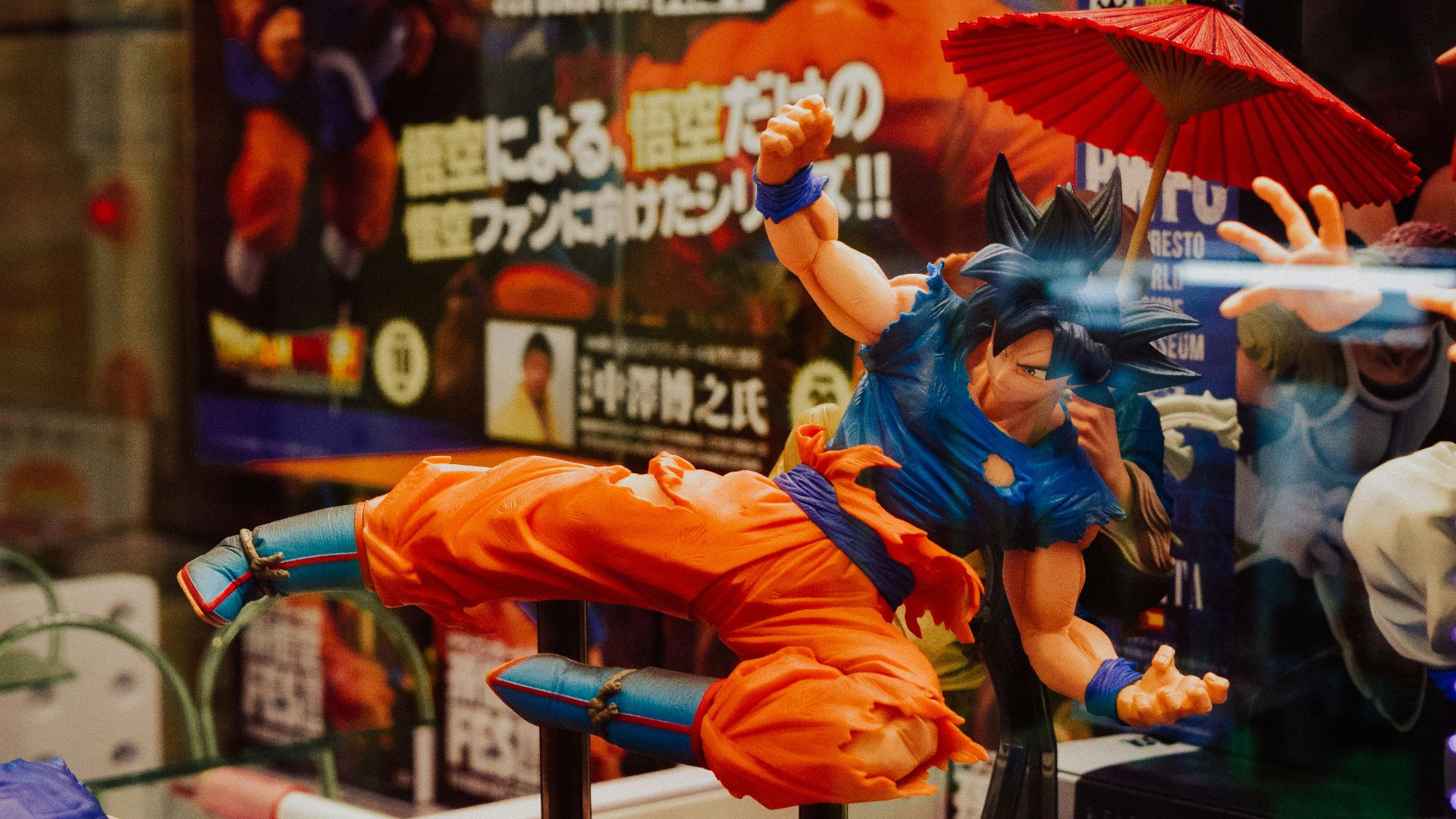 Son Goku action figure in display