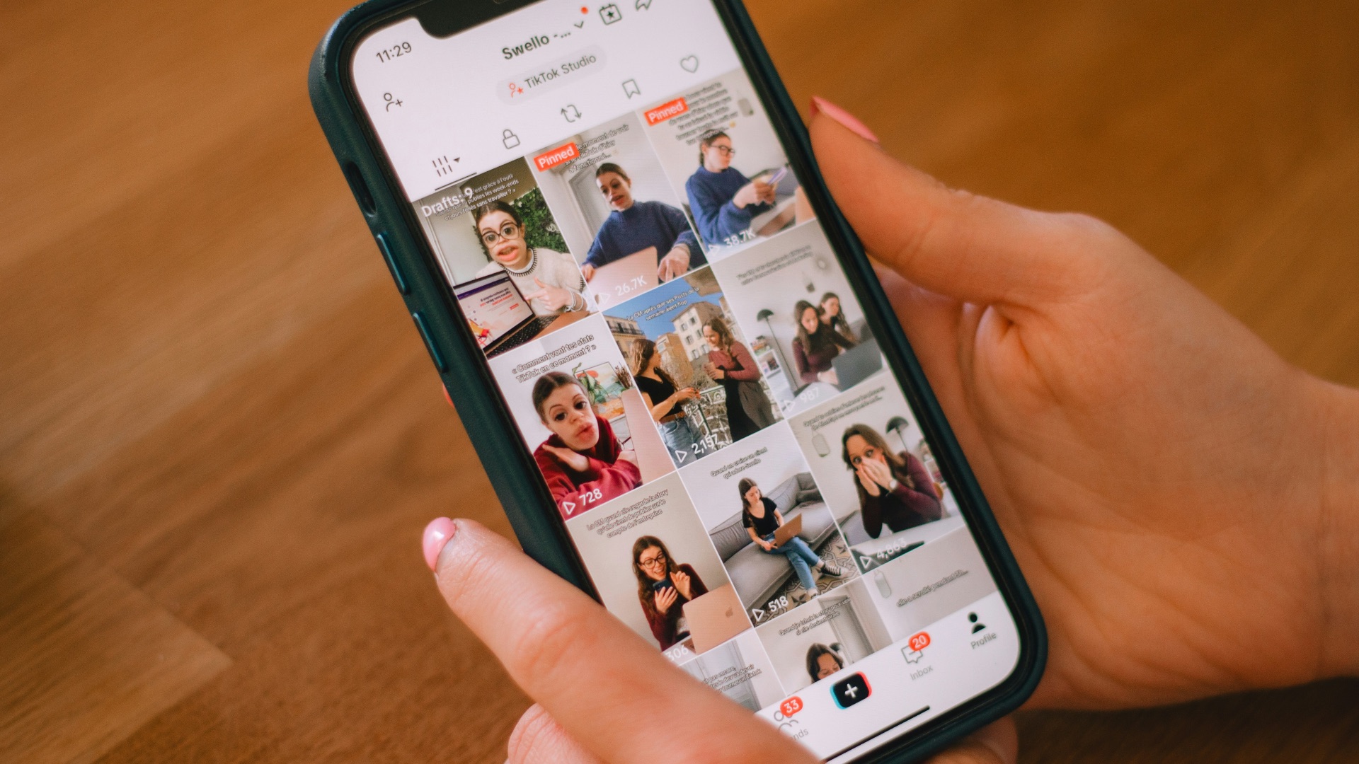 Someone is scrolling through a tiktok feed.